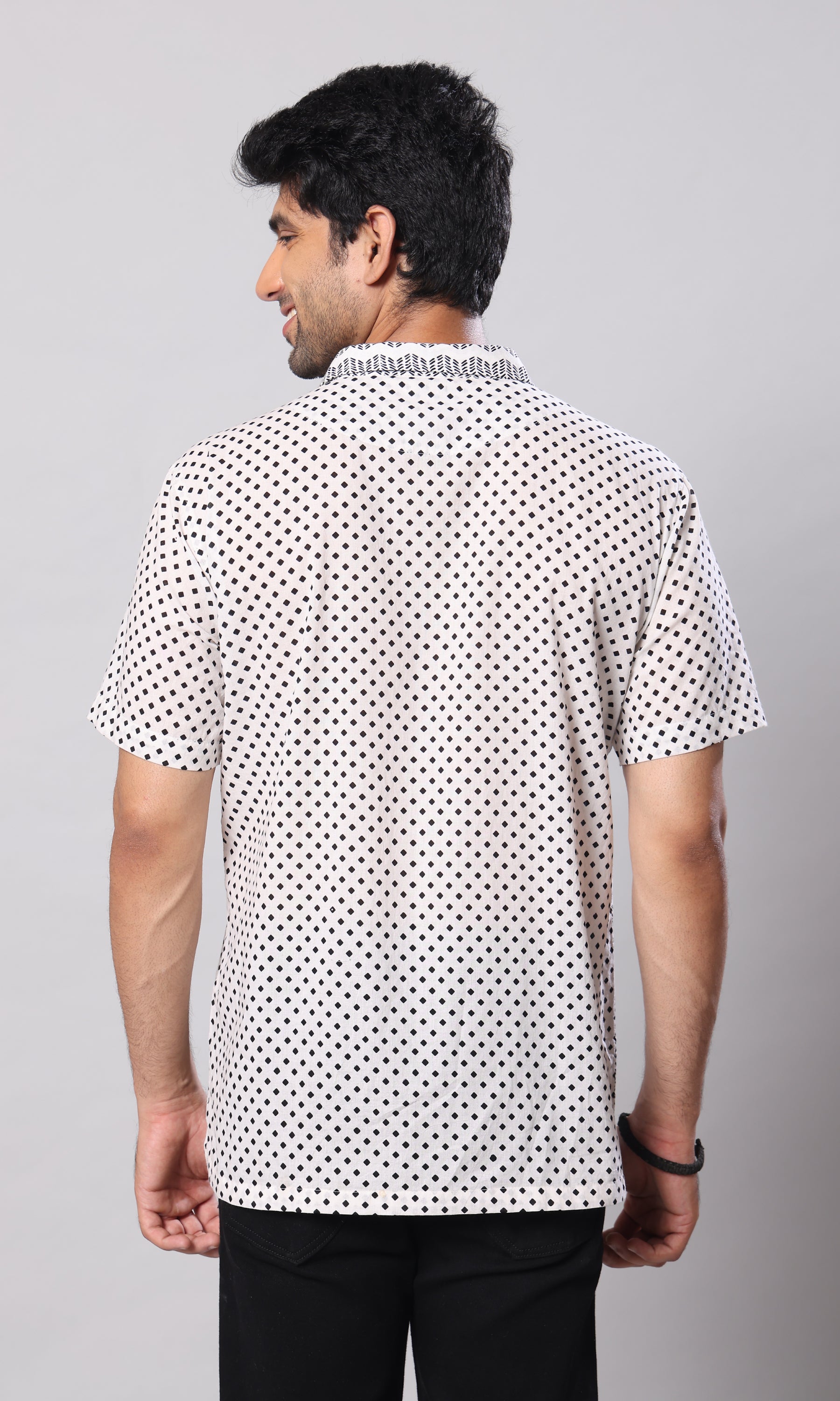 Bloom Polka - White & Black