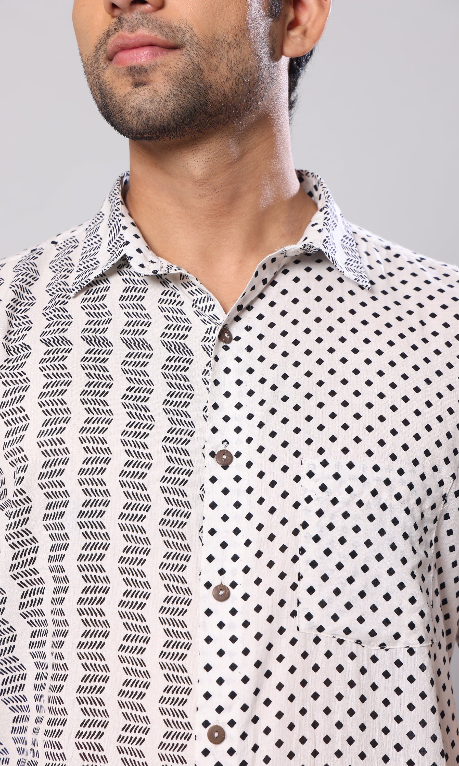 Bloom Polka - White & Black