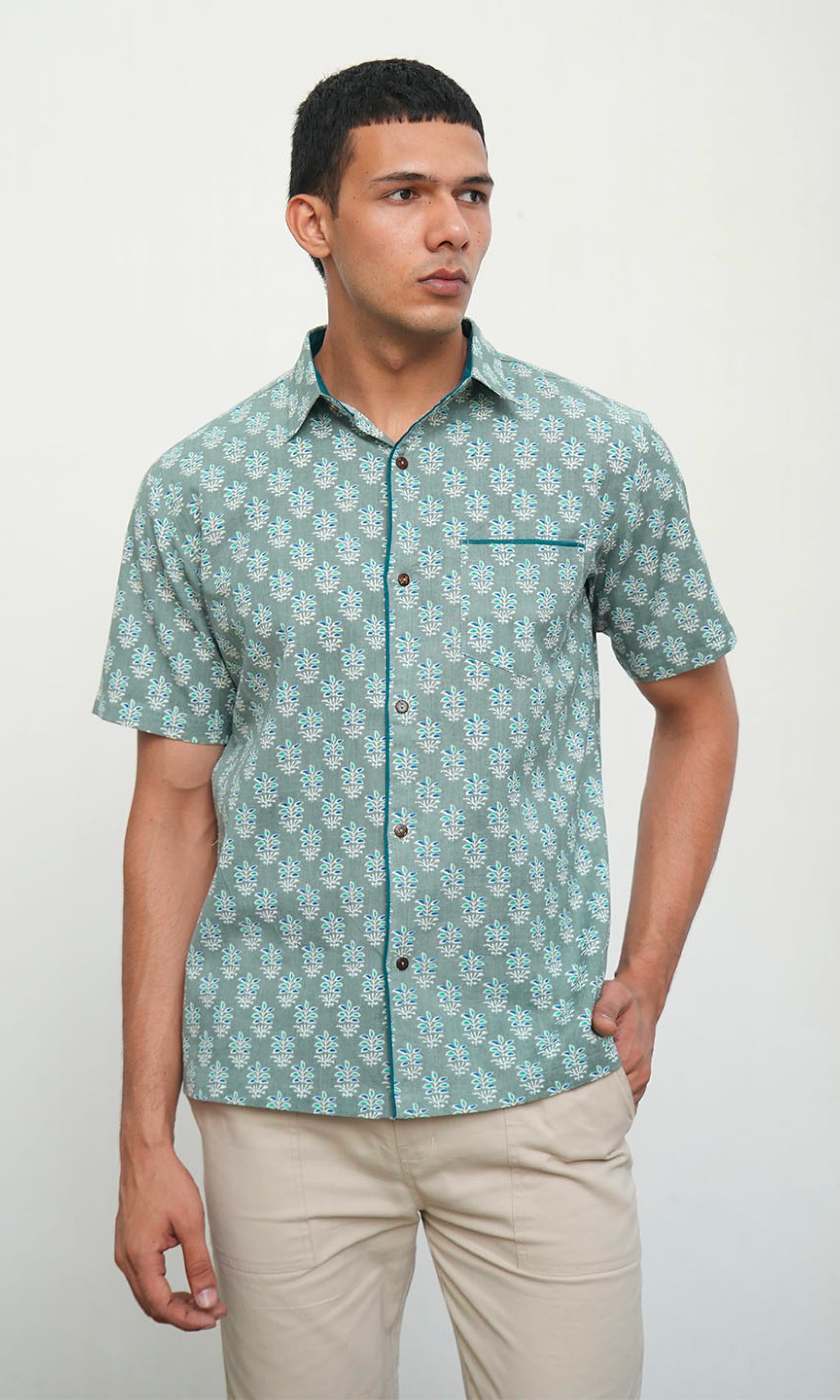 Clary Sage - Green Printed