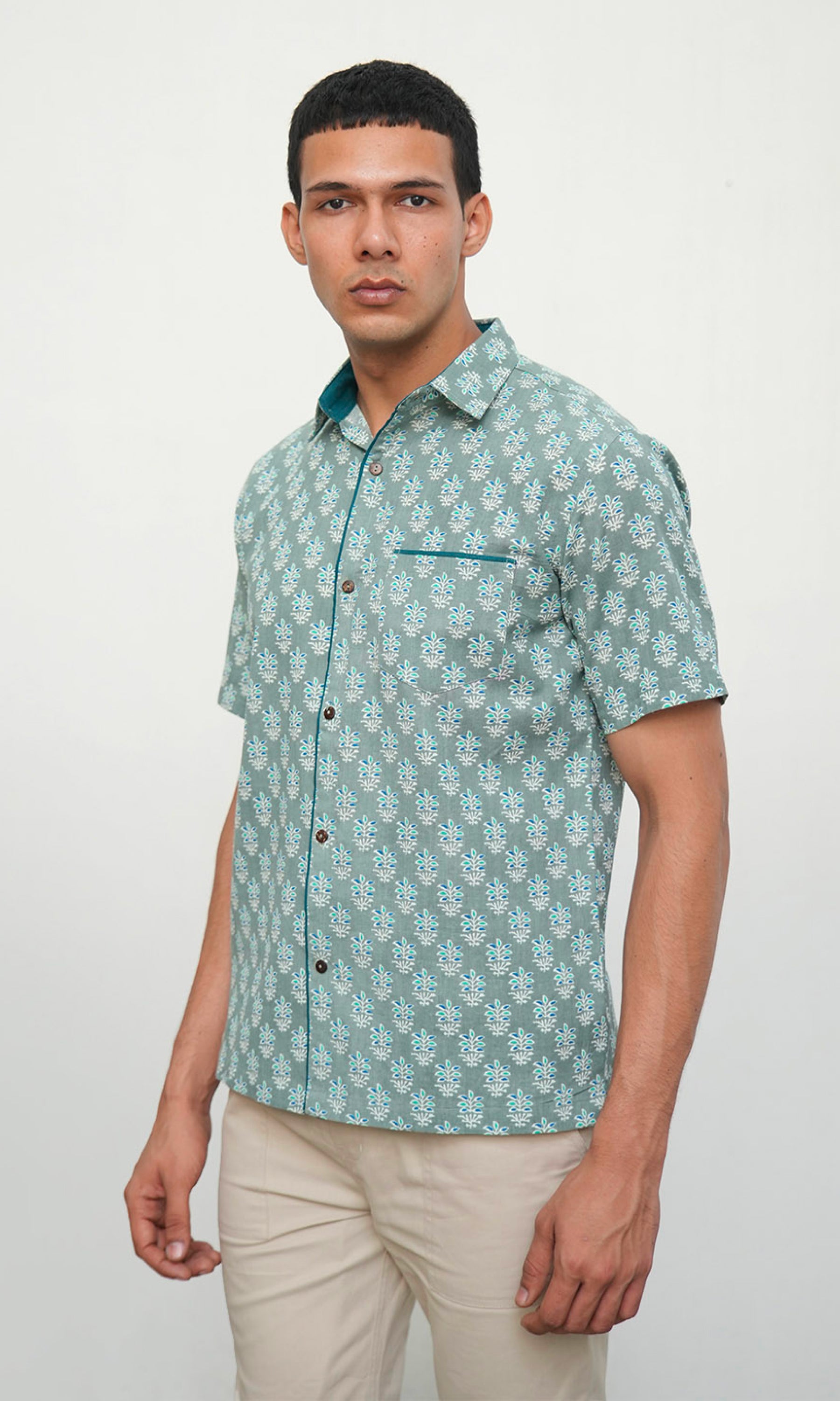 Clary Sage - Green Printed