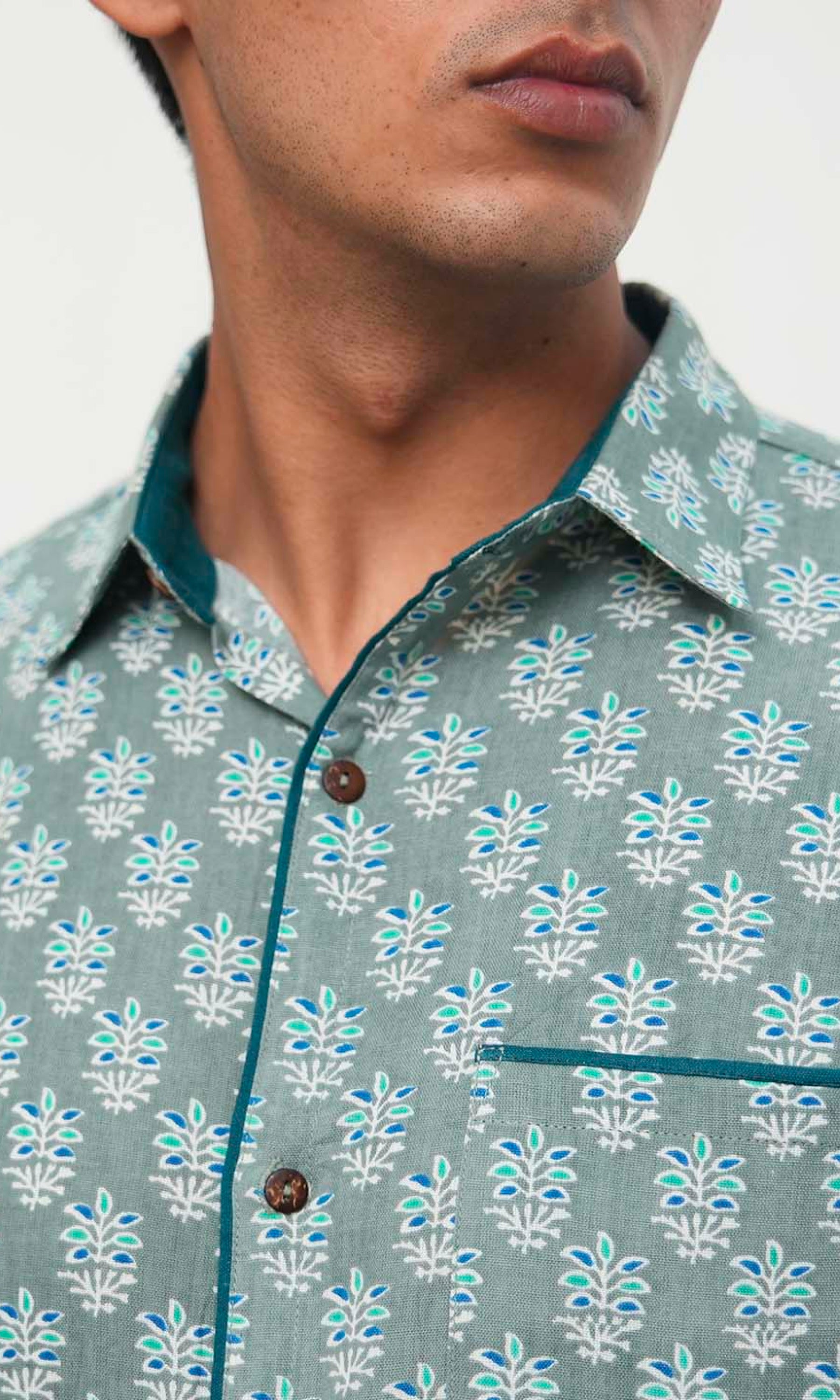 Clary Sage - Green Printed