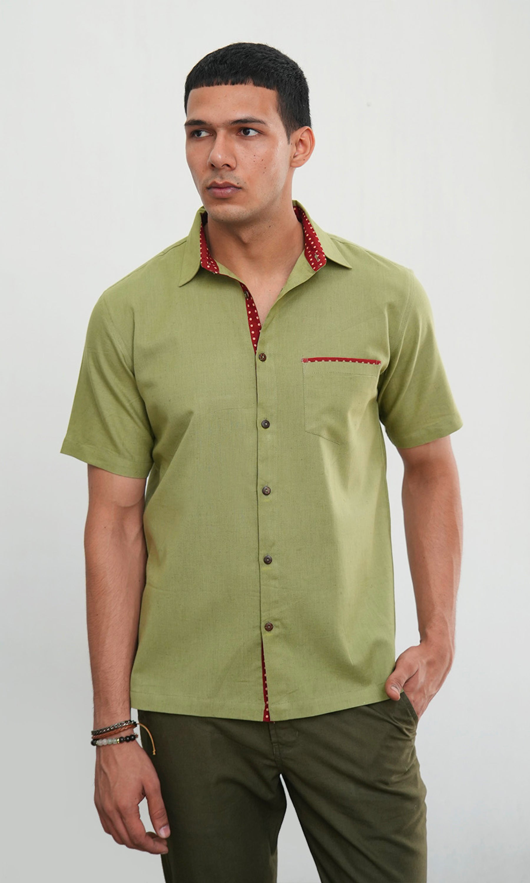 Eirine - Olive Green Solid