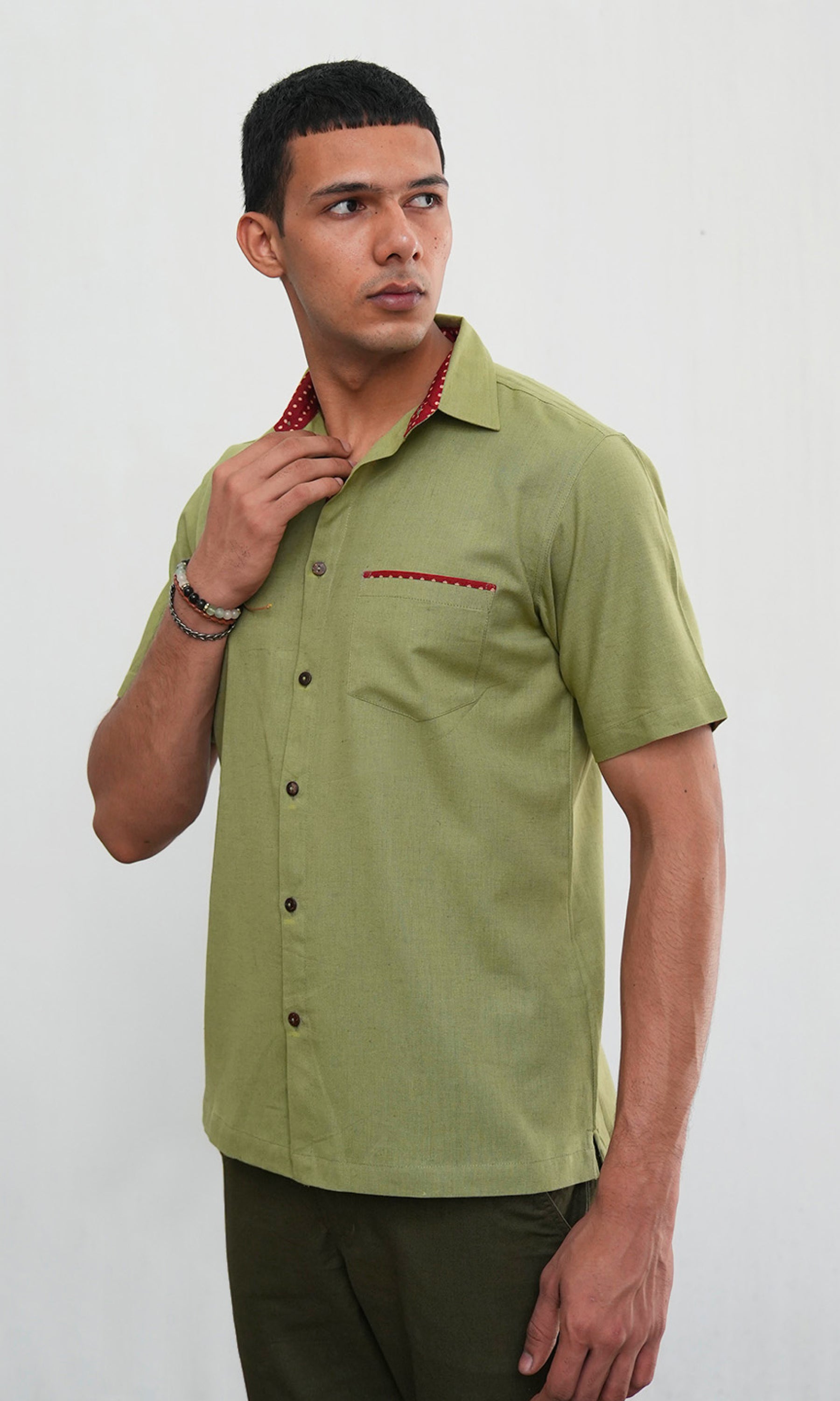 Eirine - Olive Green Solid