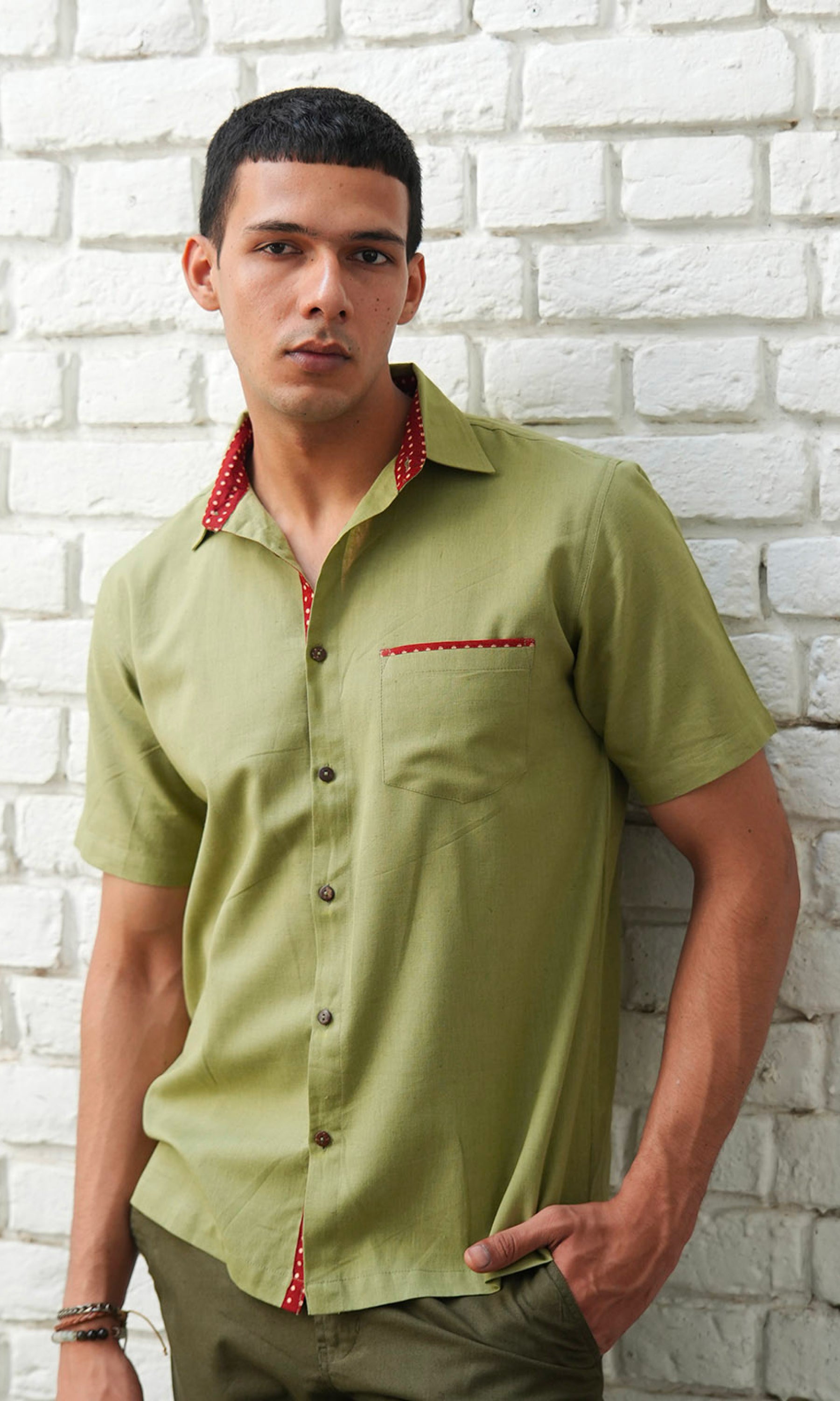 Eirine - Olive Green Solid