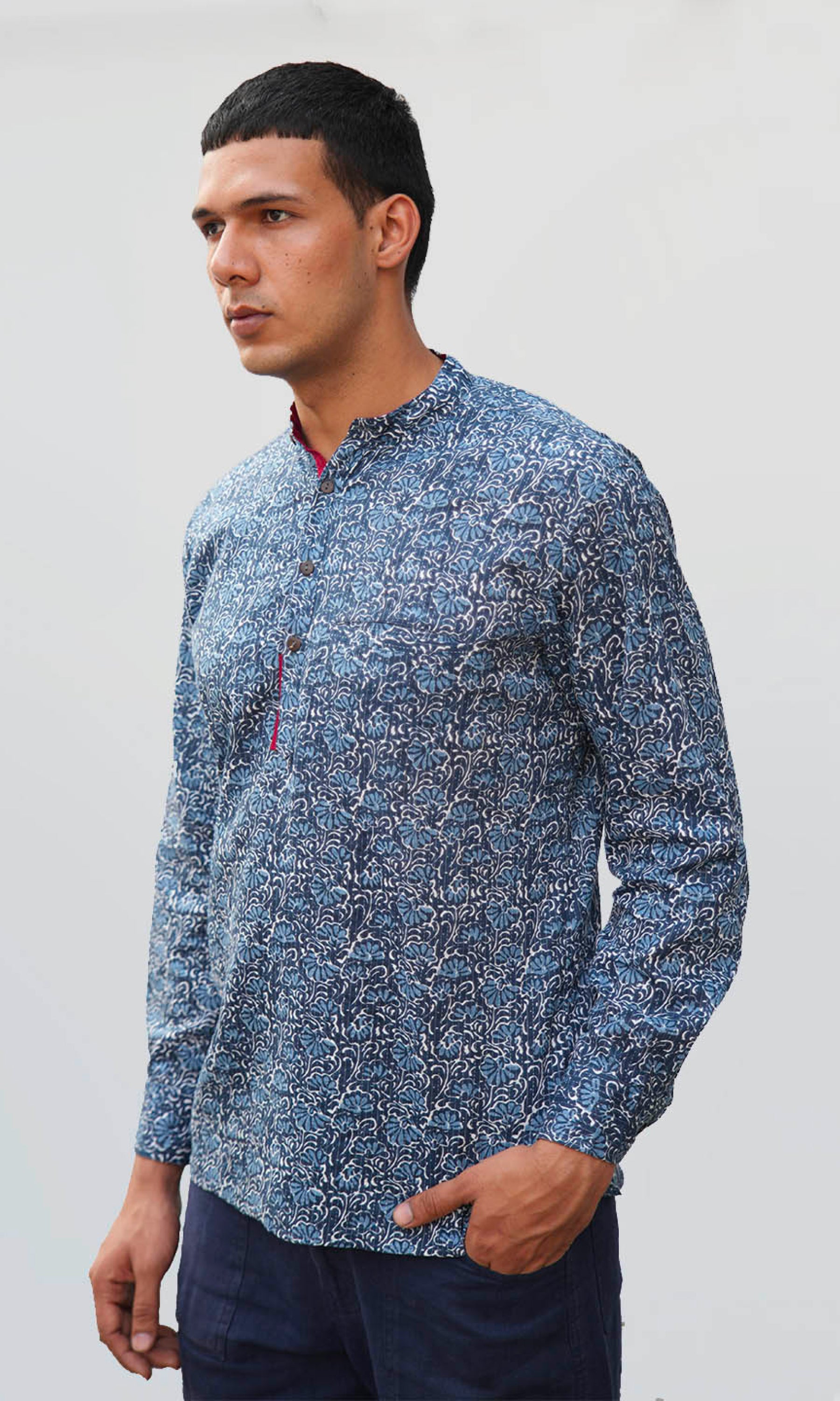 Freesia - Indigo Kantha Stitch