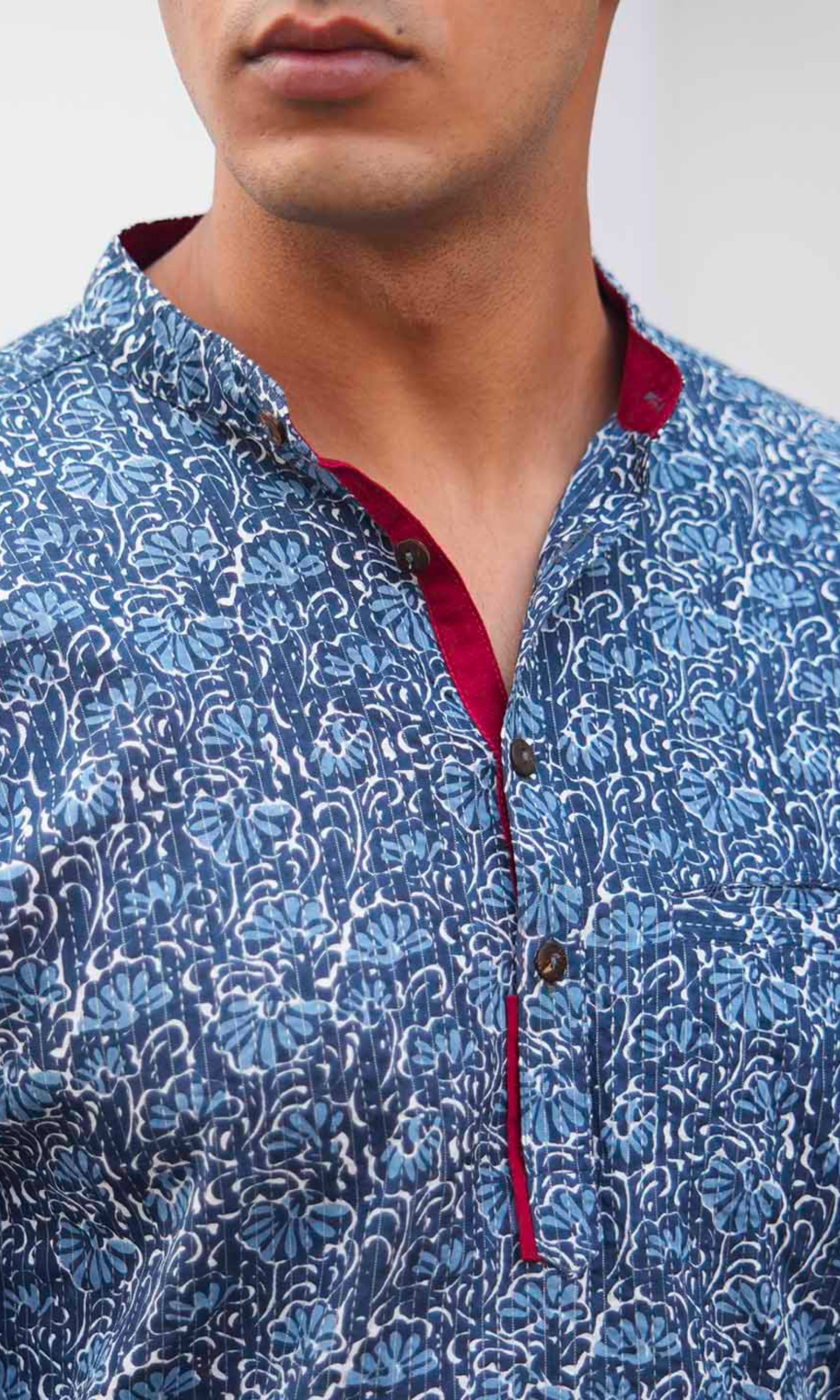 Freesia - Indigo Kantha Stitch