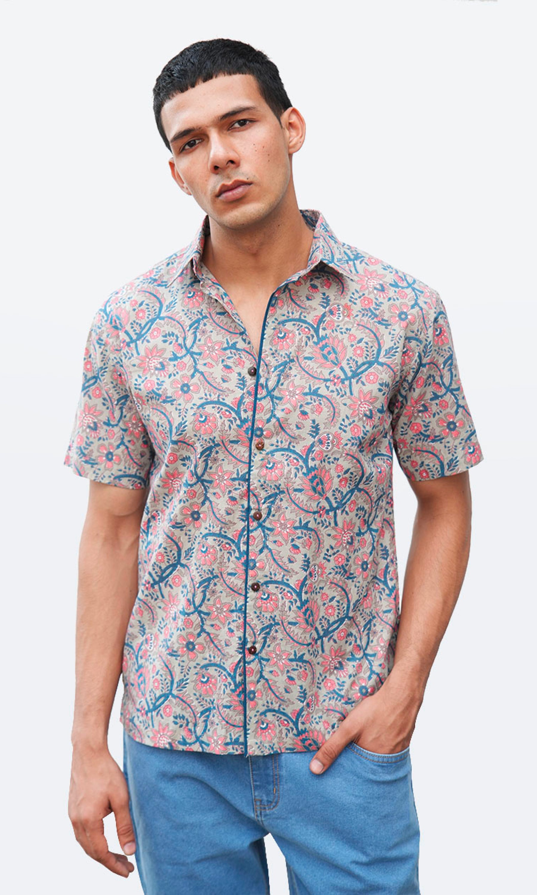 Garden Trellis- Grey Floral