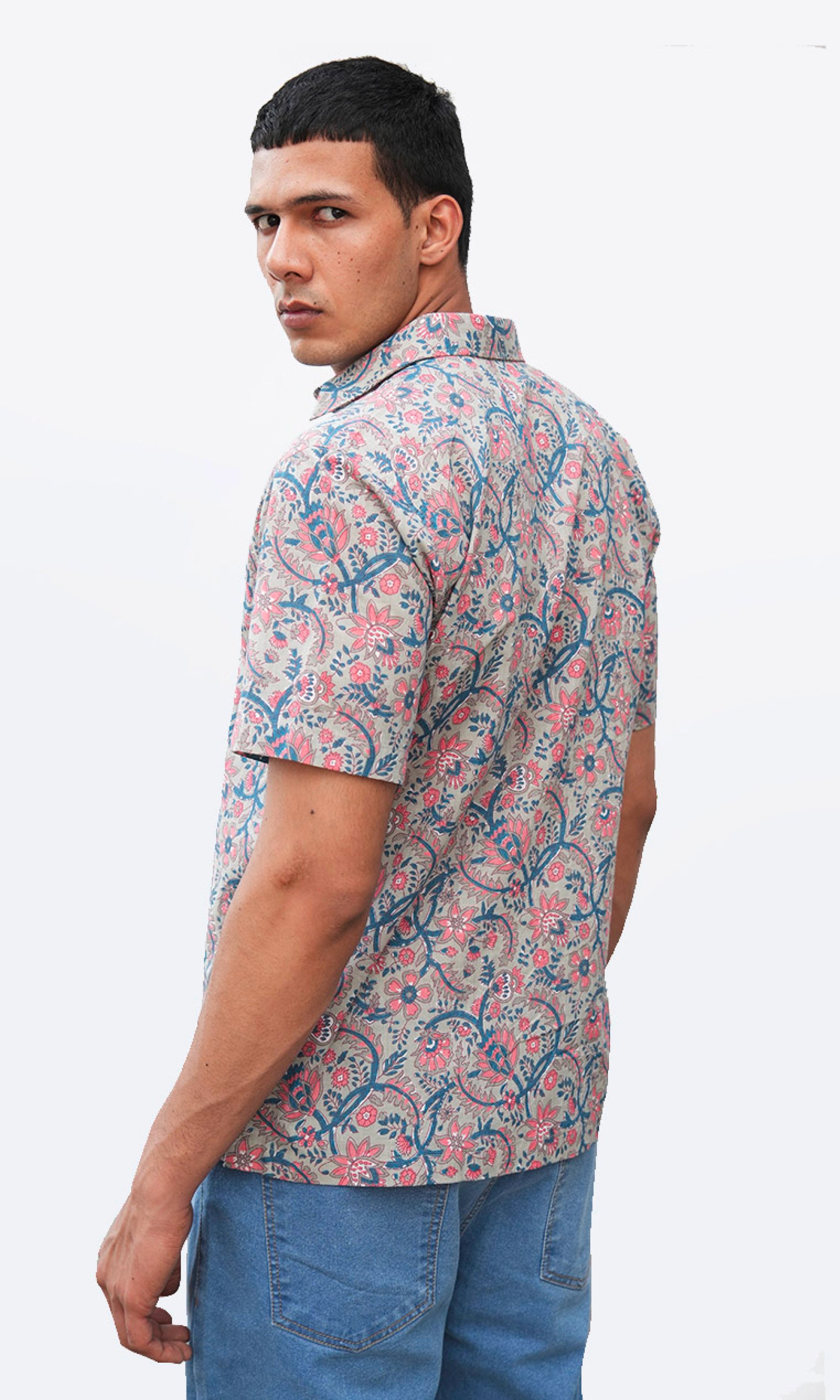 Garden Trellis- Grey Floral