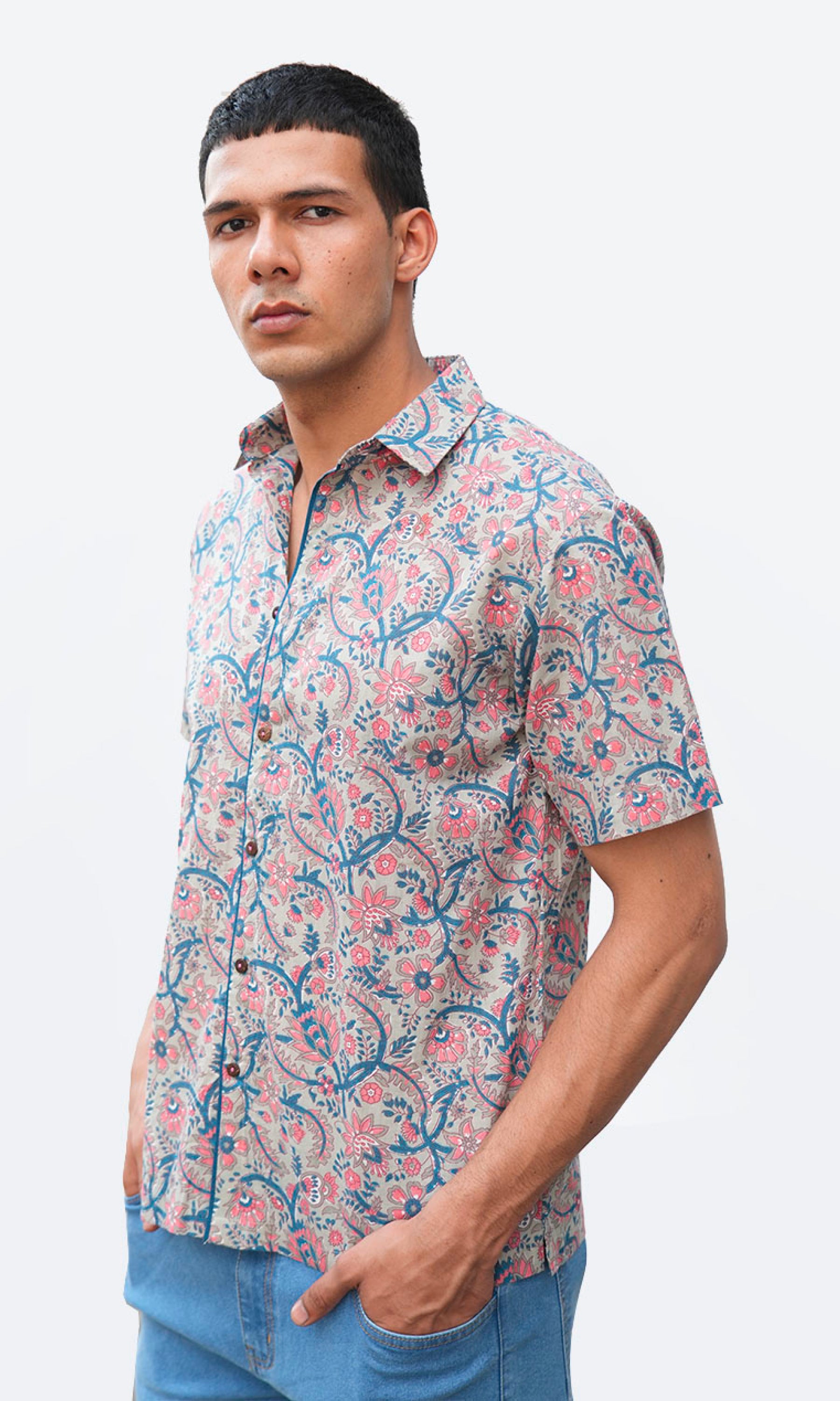 Garden Trellis- Grey Floral