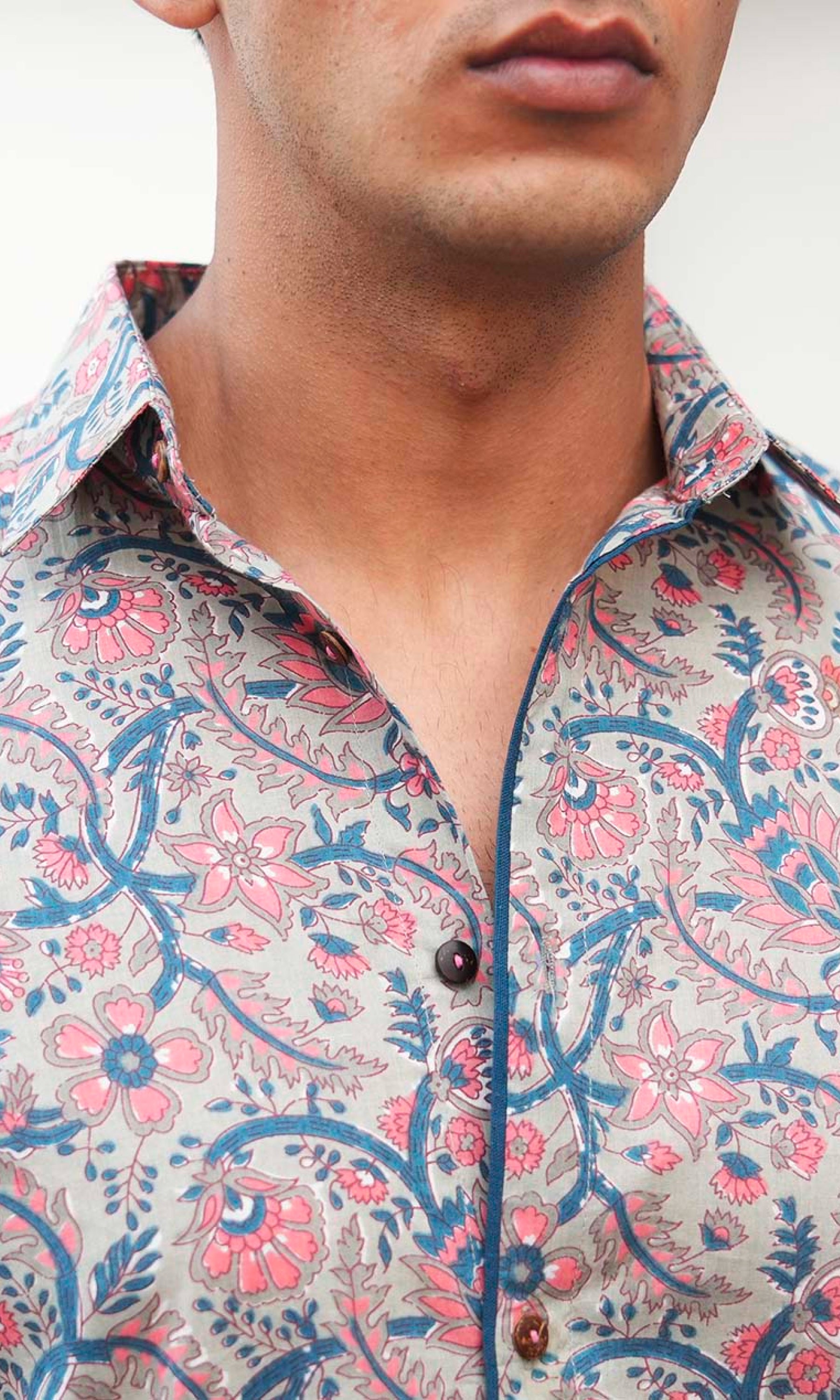 Garden Trellis- Grey Floral