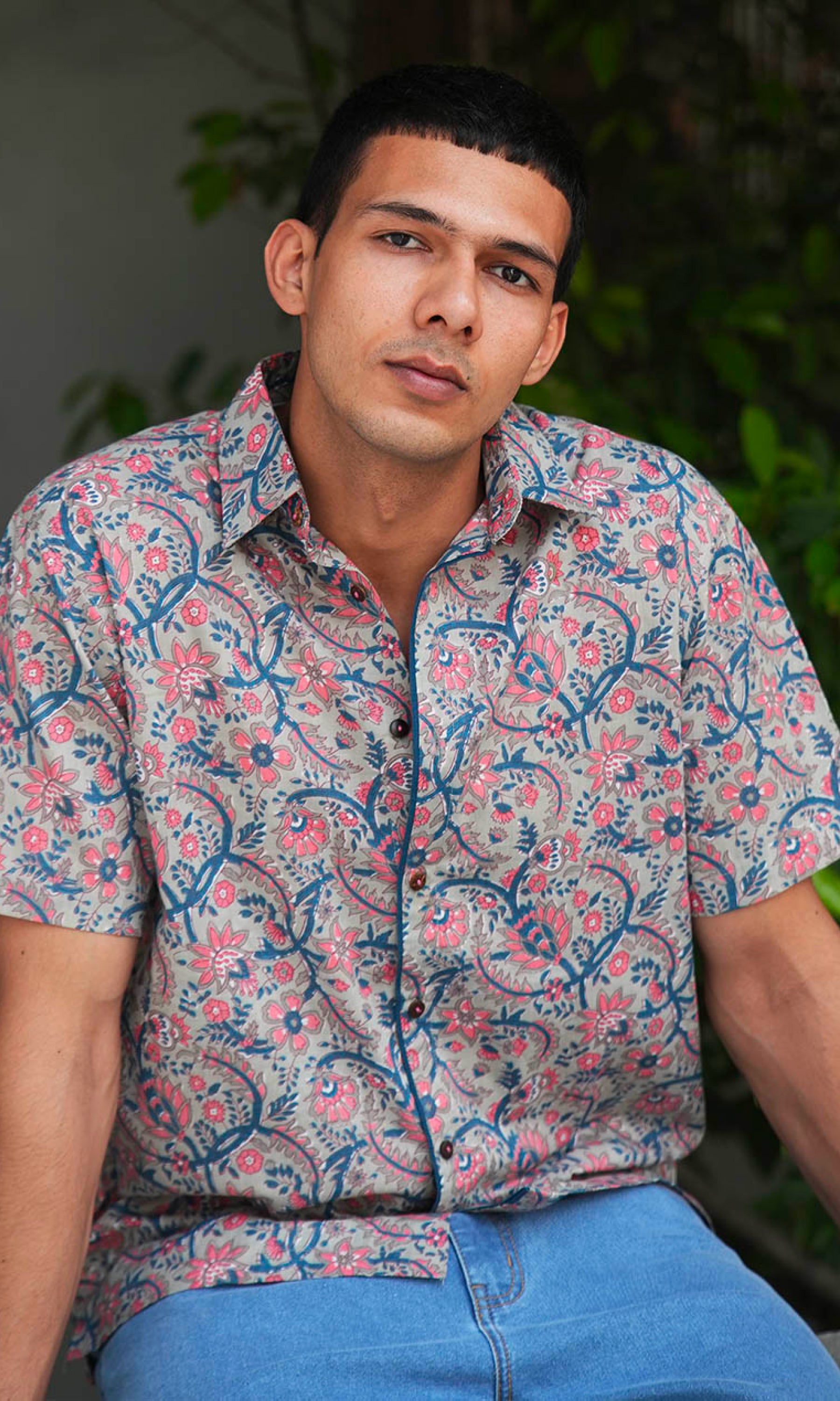 Garden Trellis- Grey Floral