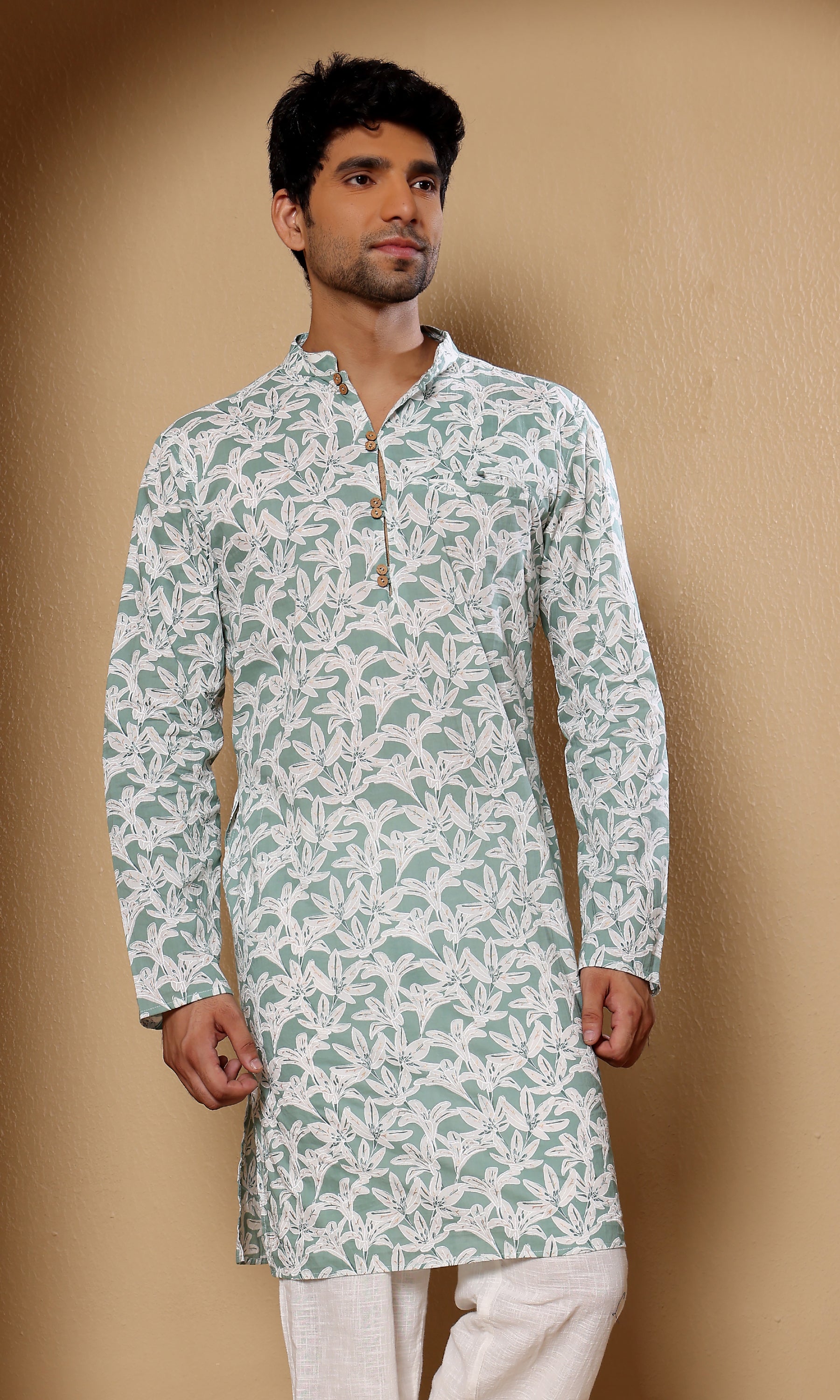 Jade Green - Floral Print