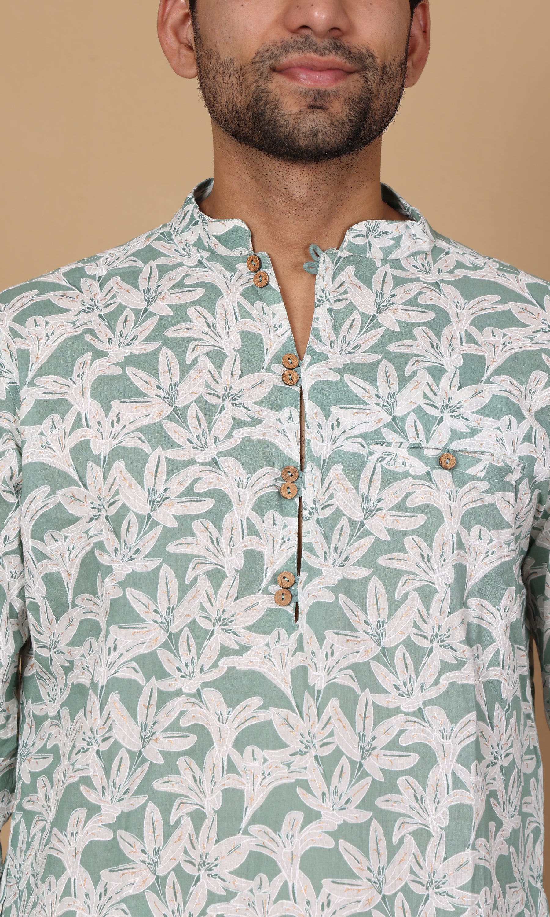 Jade Green - Floral Print