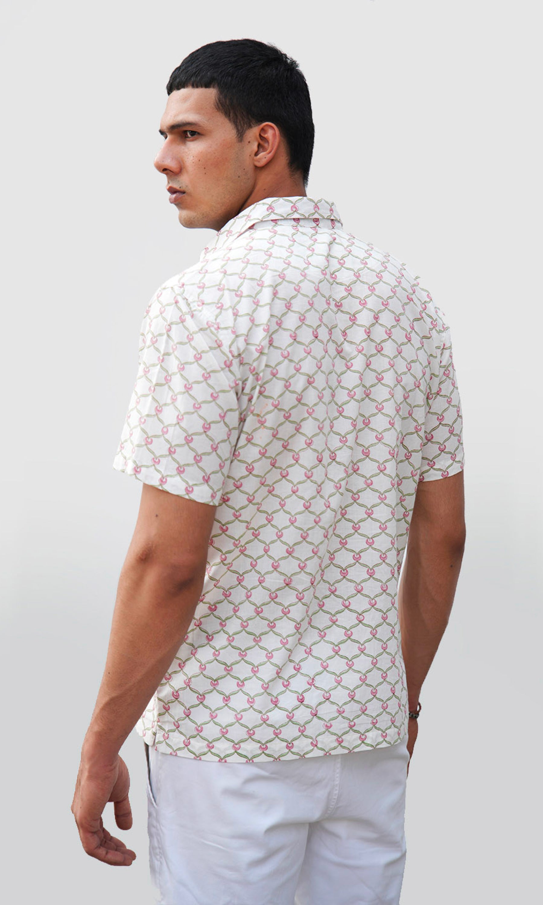 Jasmin Sambac - White, Block Print