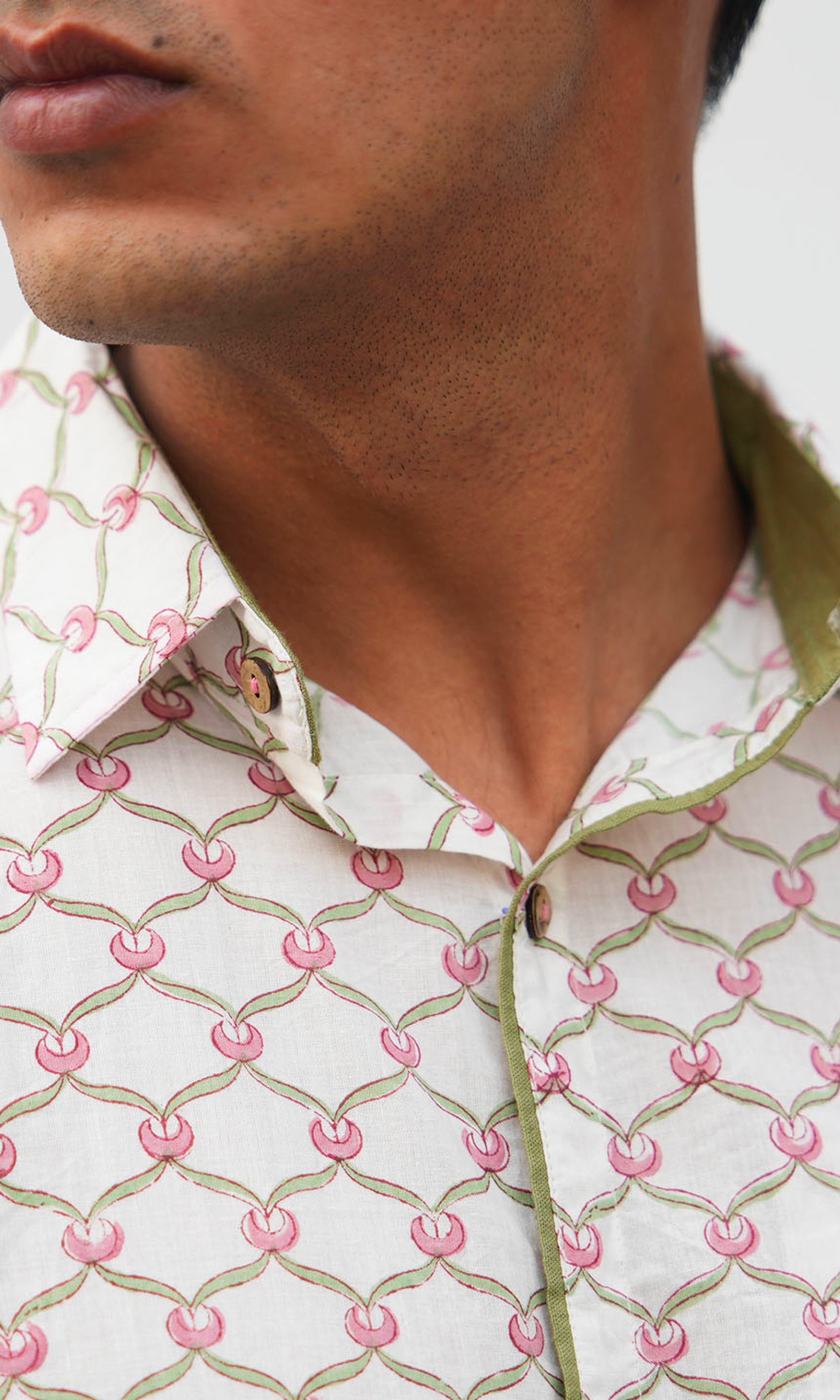 Jasmin Sambac - White, Block Print