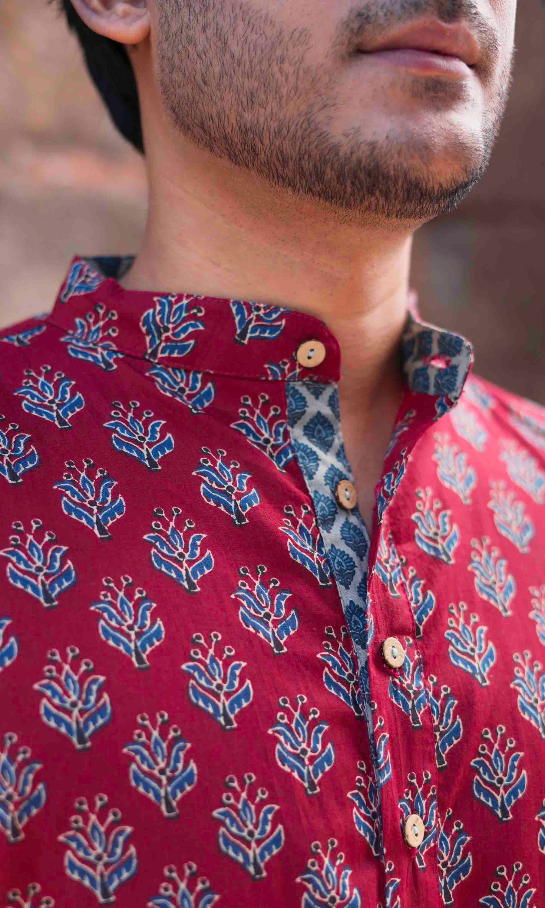 Mirzeya - Maroon Printed