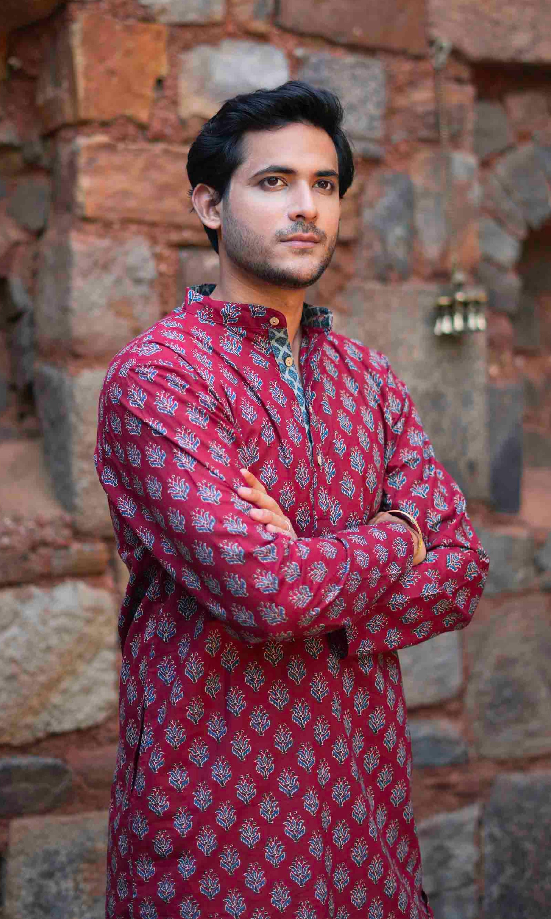 Mirzeya - Maroon Printed