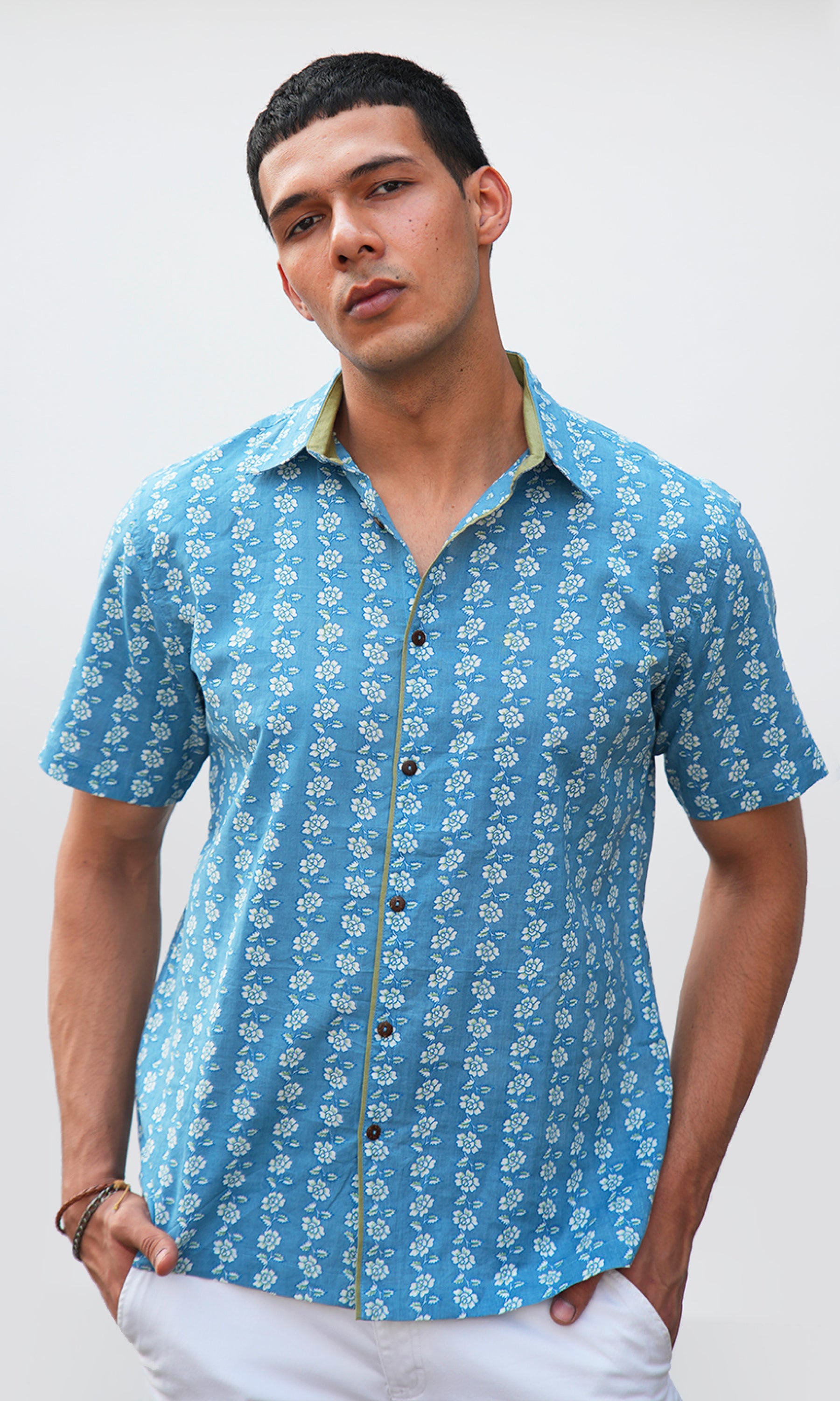 Oleander Blue - Floral Print