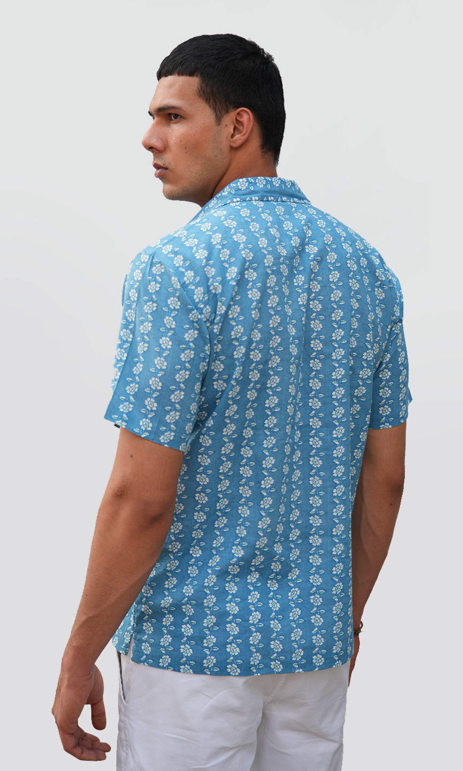 Oleander Blue - Floral Print