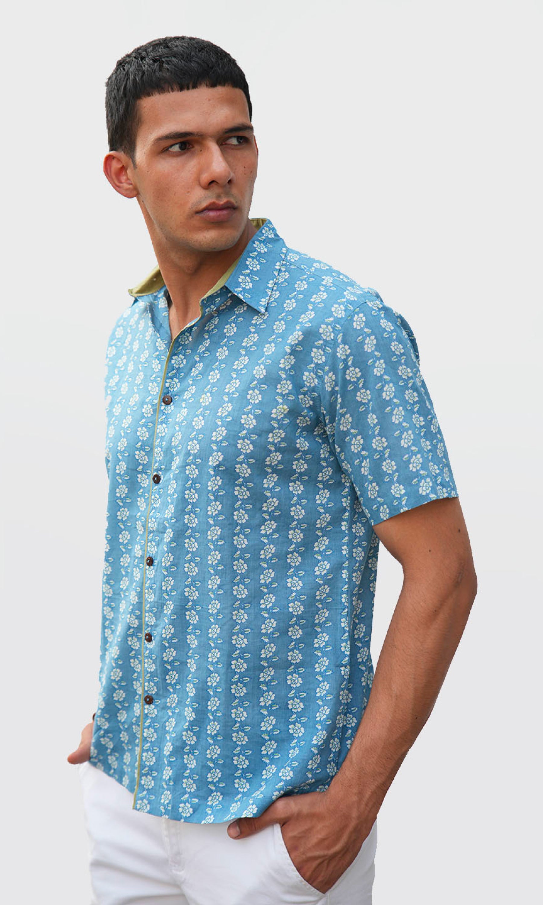 Oleander Blue - Floral Print