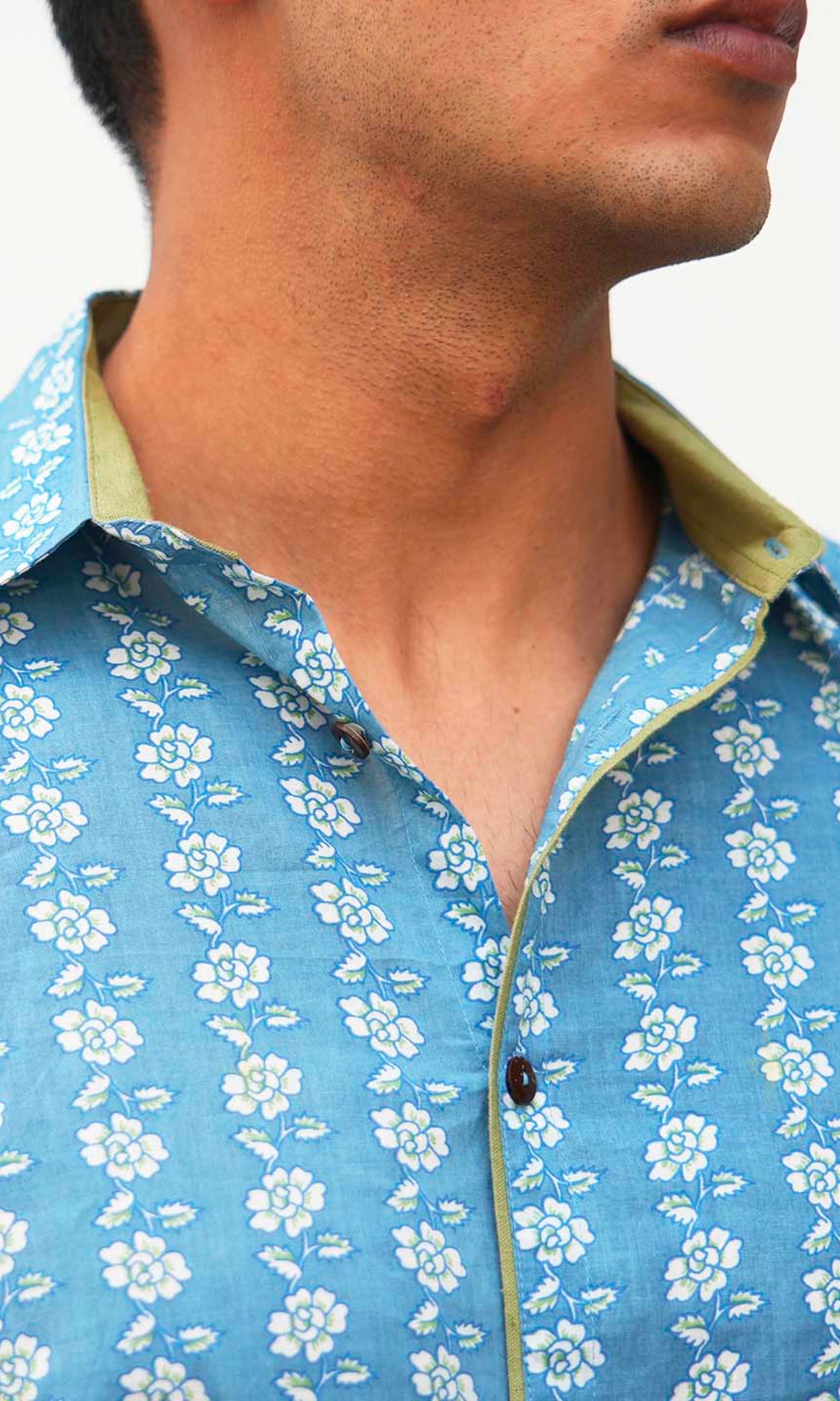 Oleander Blue - Floral Print