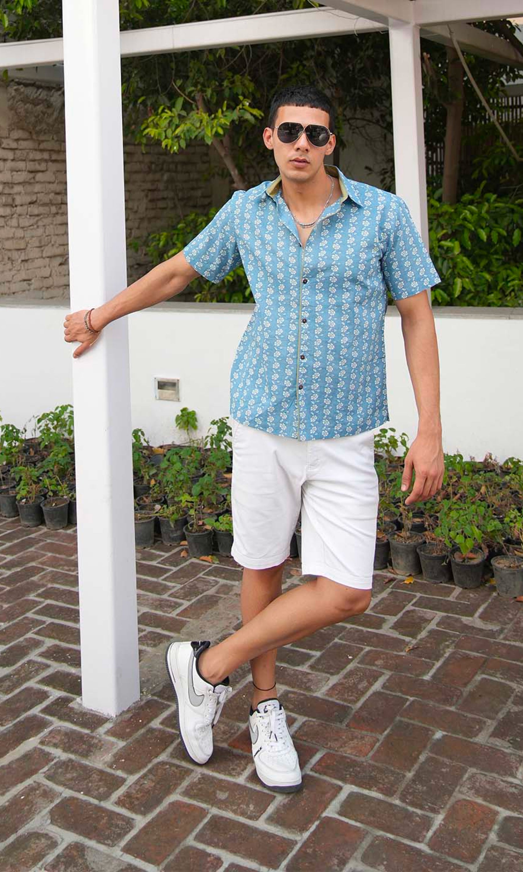 Oleander Blue - Floral Print