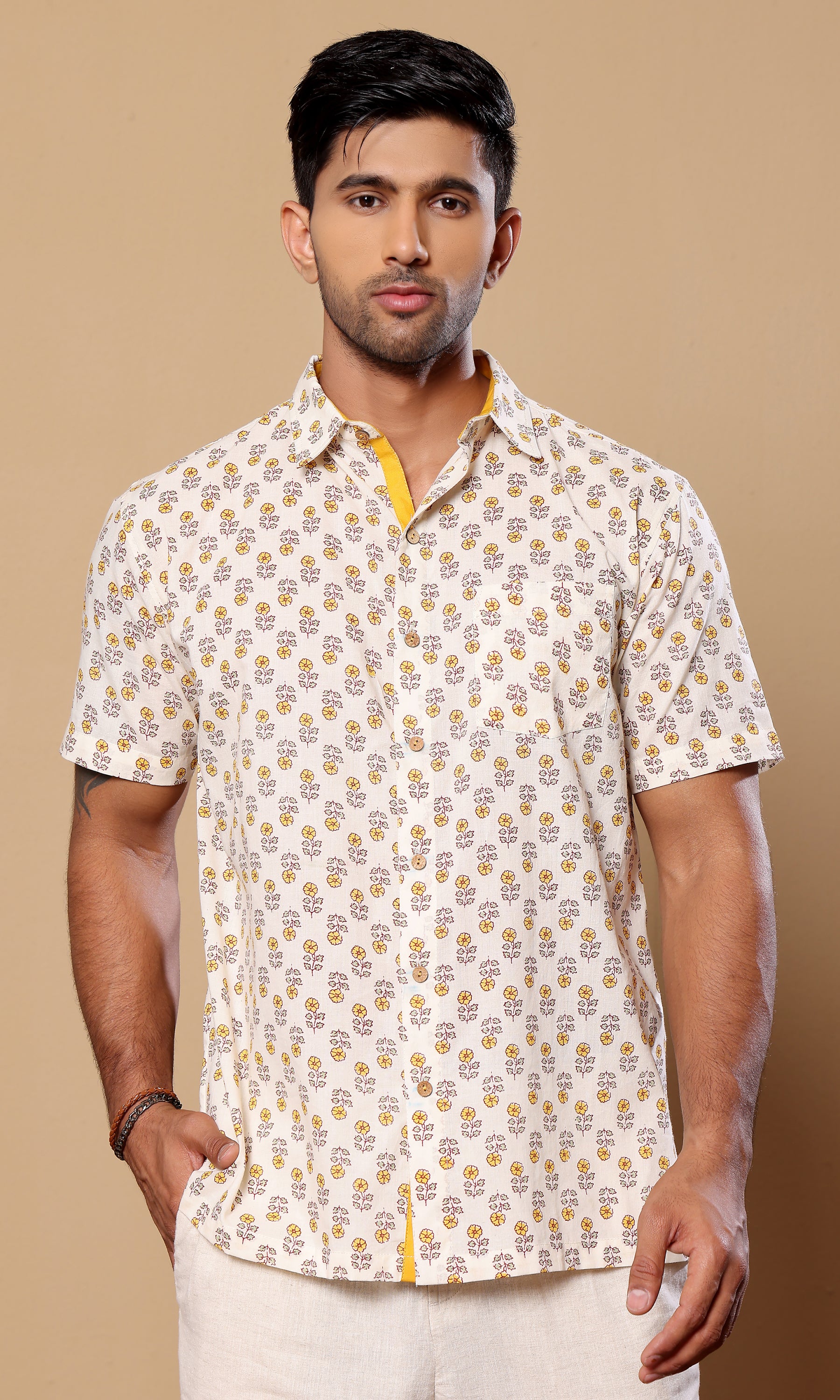 Oleander Yellow - Floral Print