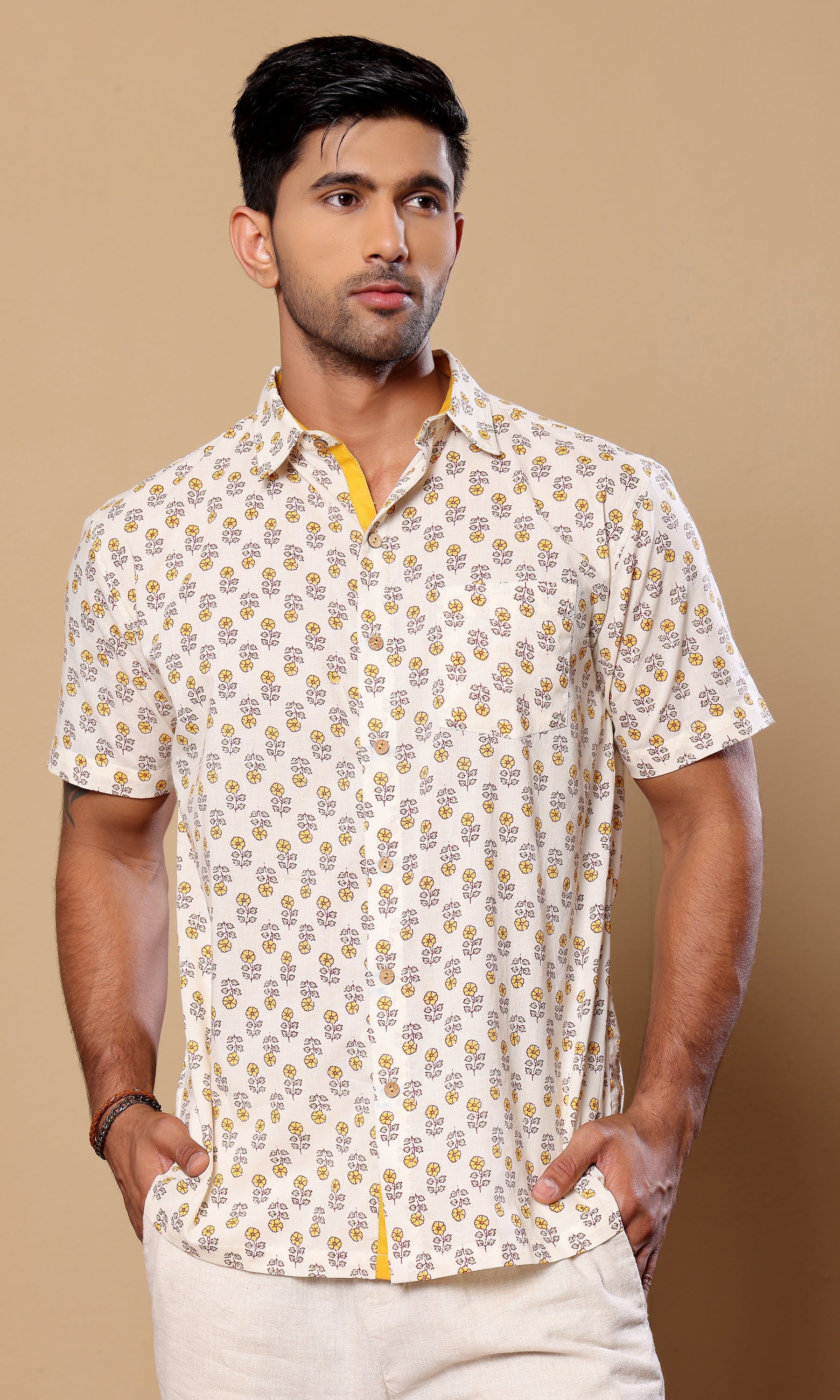 Oleander Yellow - Floral Print