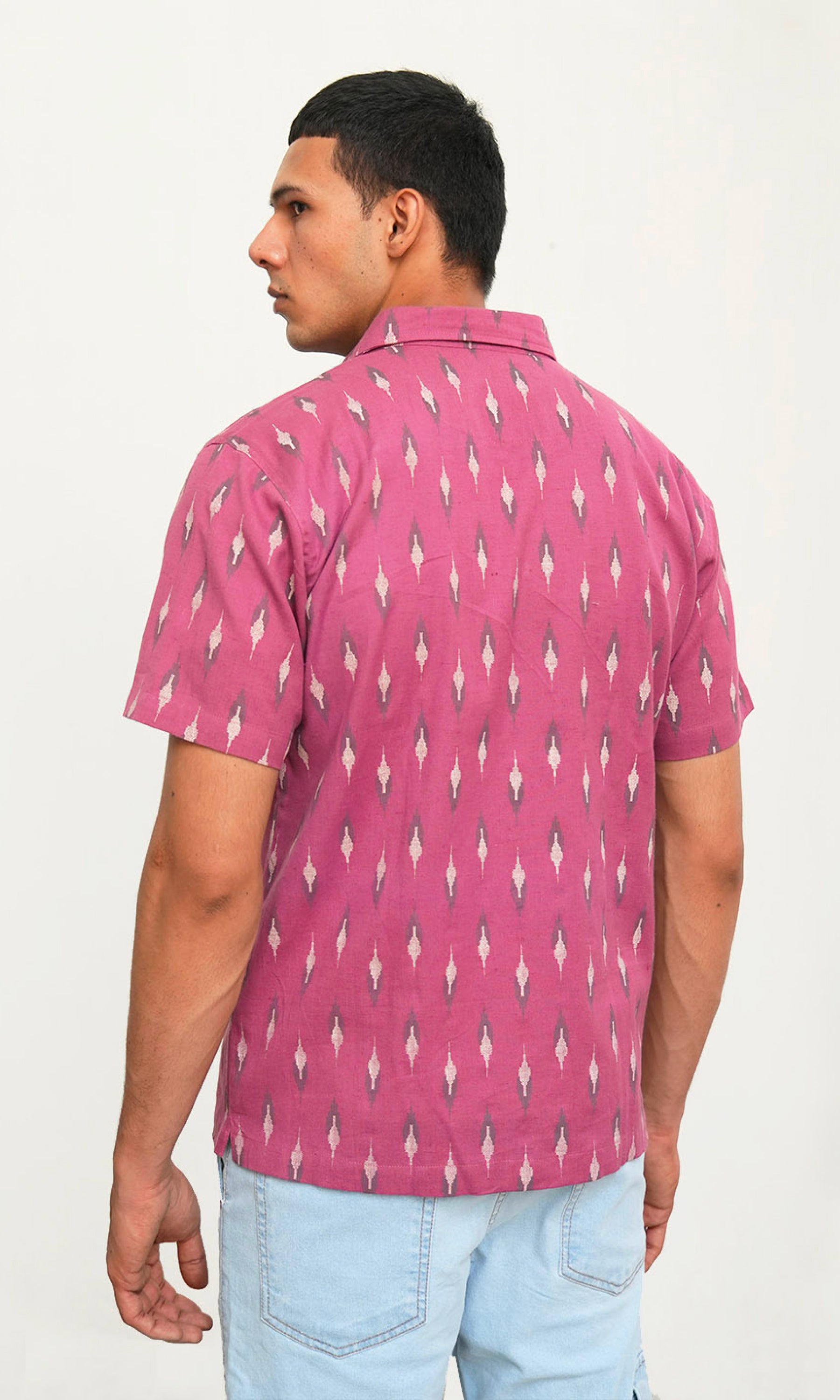 Pink Pepper- Mauve Ikkat Print