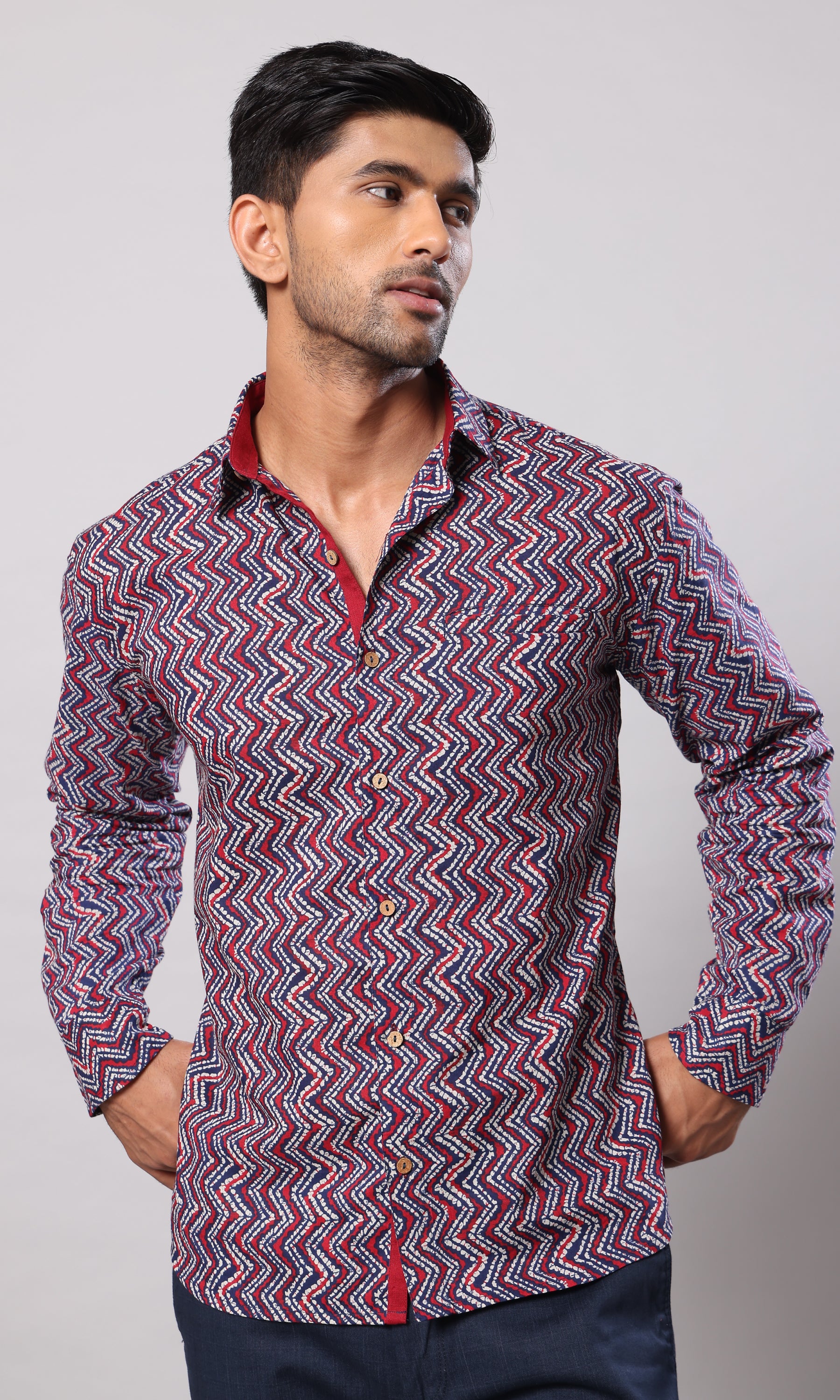 Scarlet Ripples - Maroon