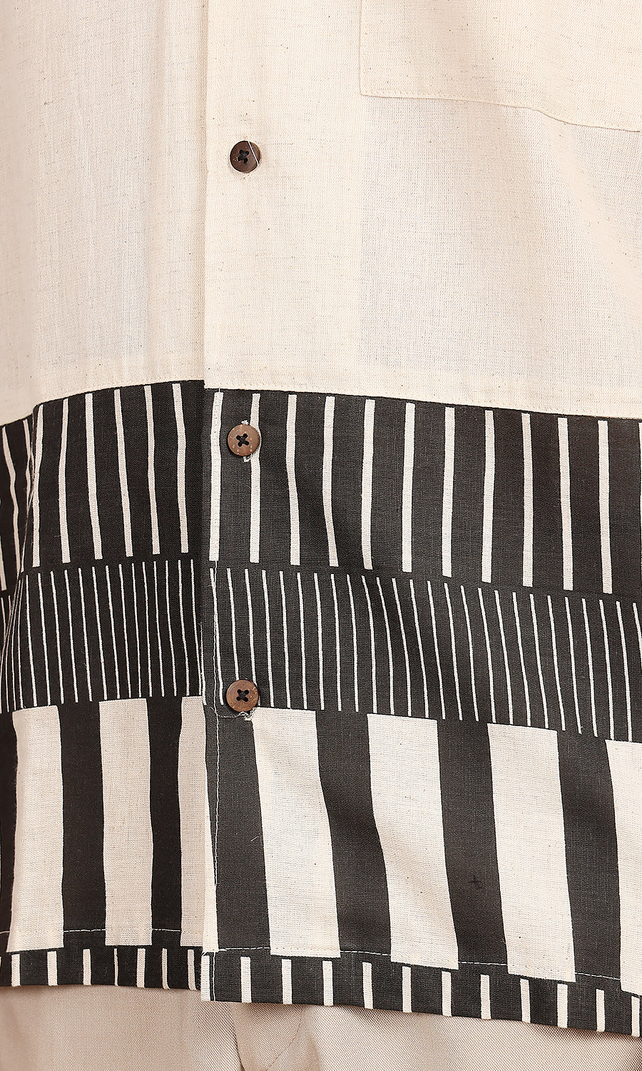 Zulu Off White Patchwork Shirt