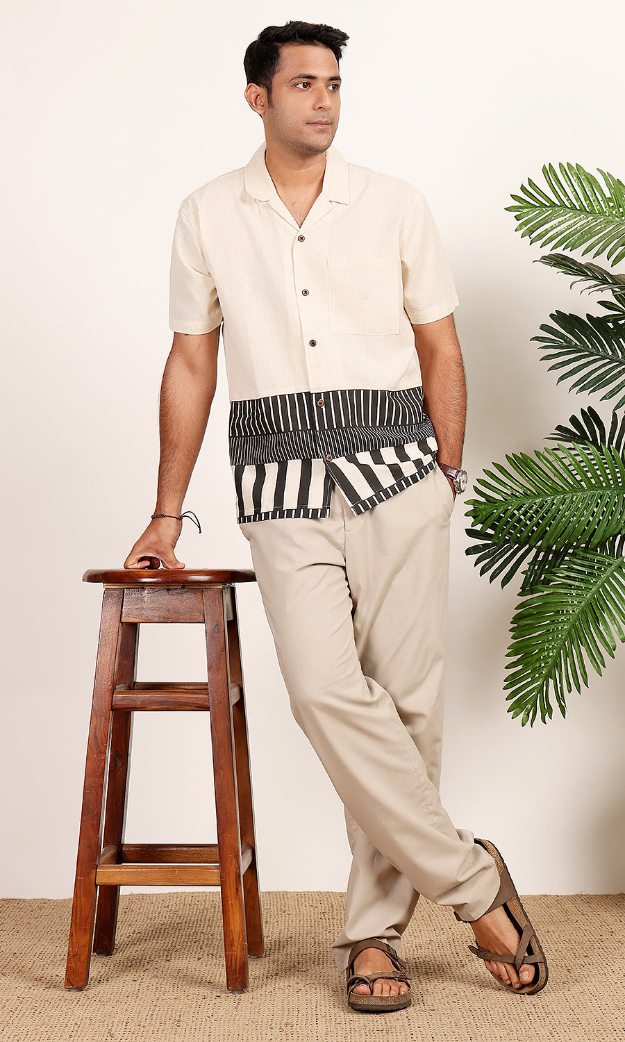 Zulu Off White Patchwork Shirt