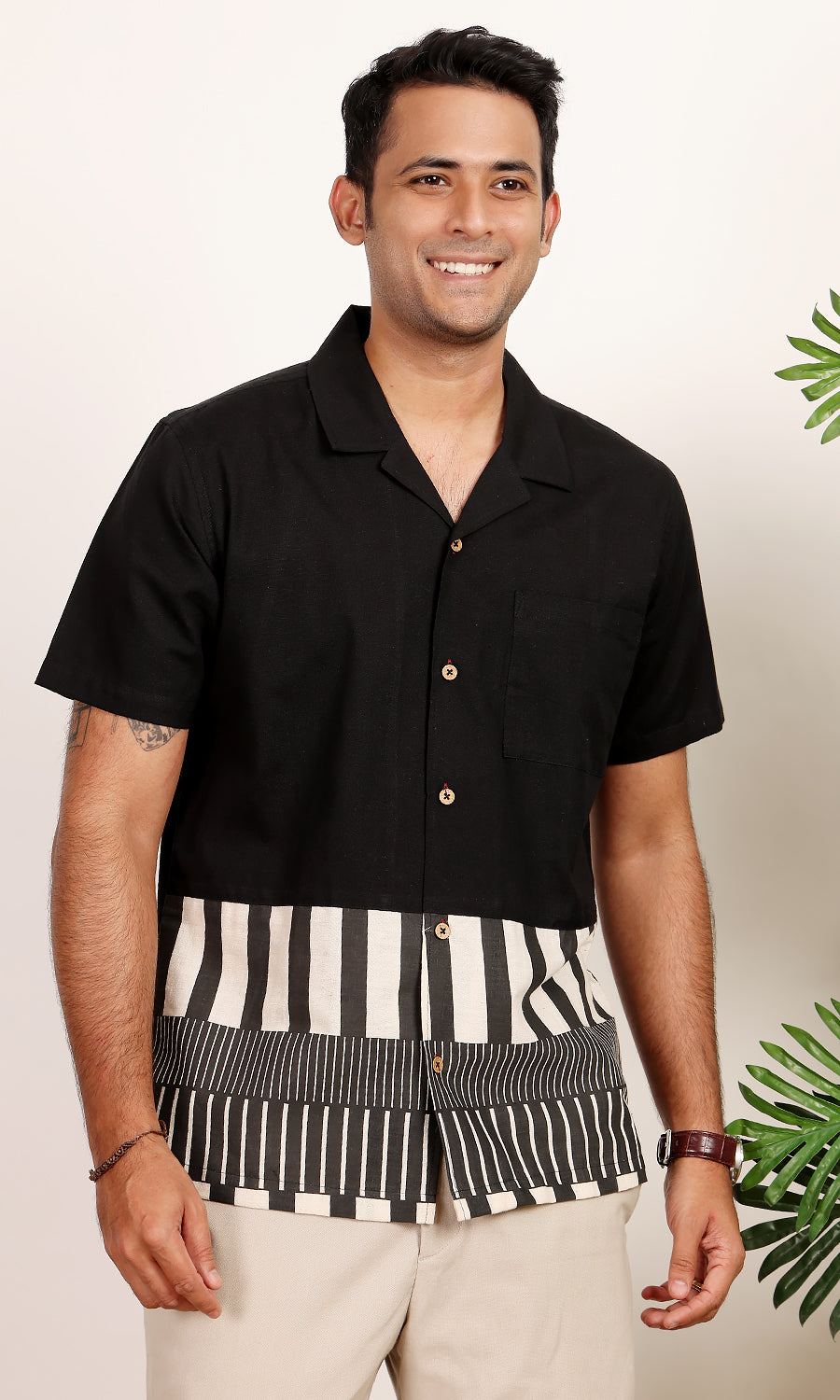 Zulu Black Patchwork Shirt