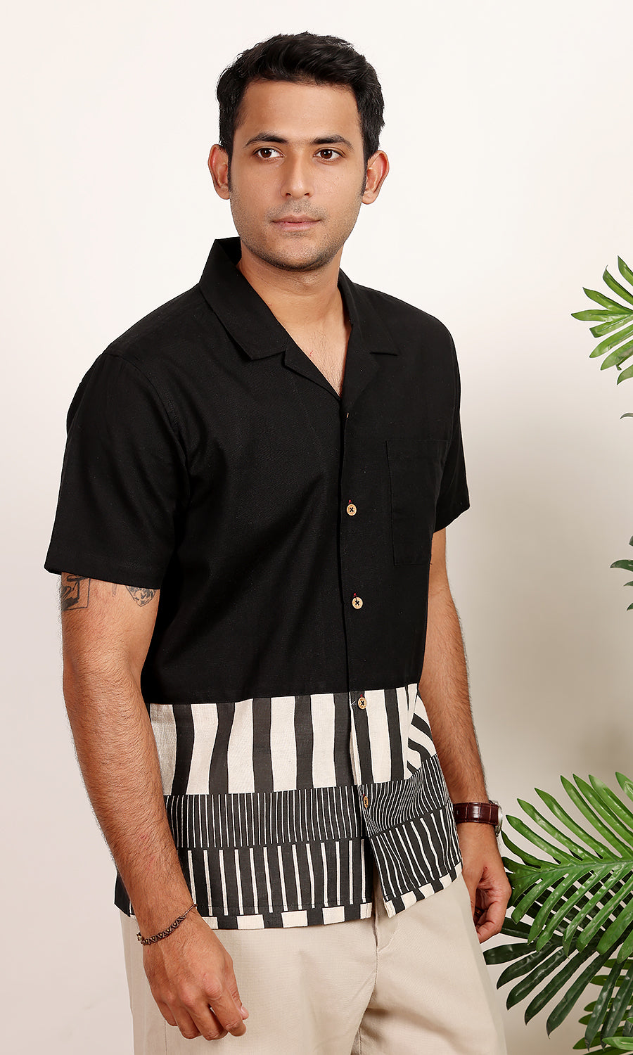 Zulu Black Patchwork Shirt