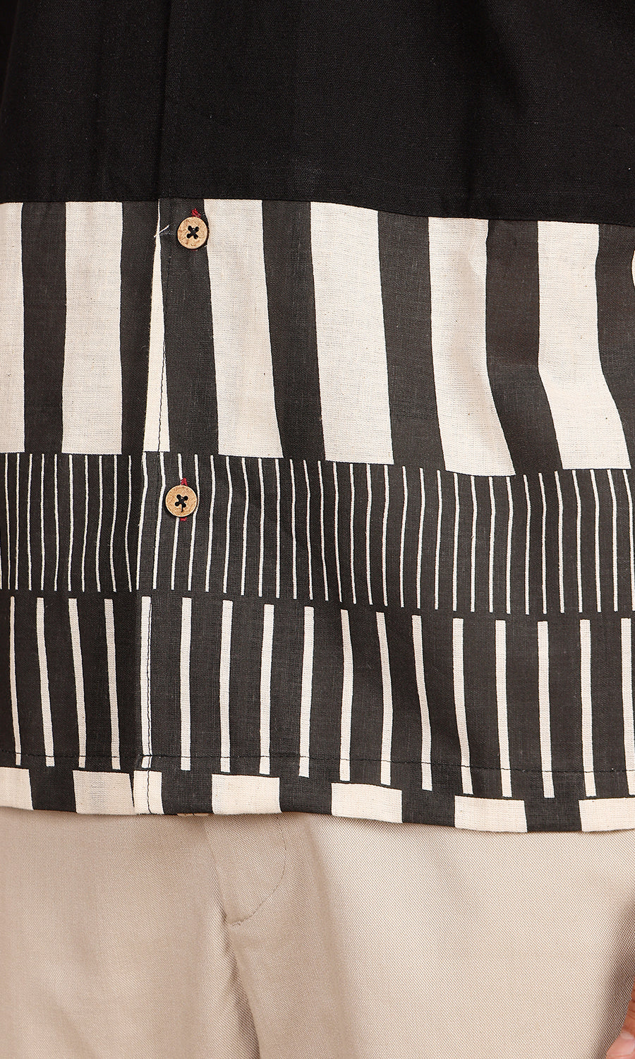 Zulu Black Patchwork Shirt