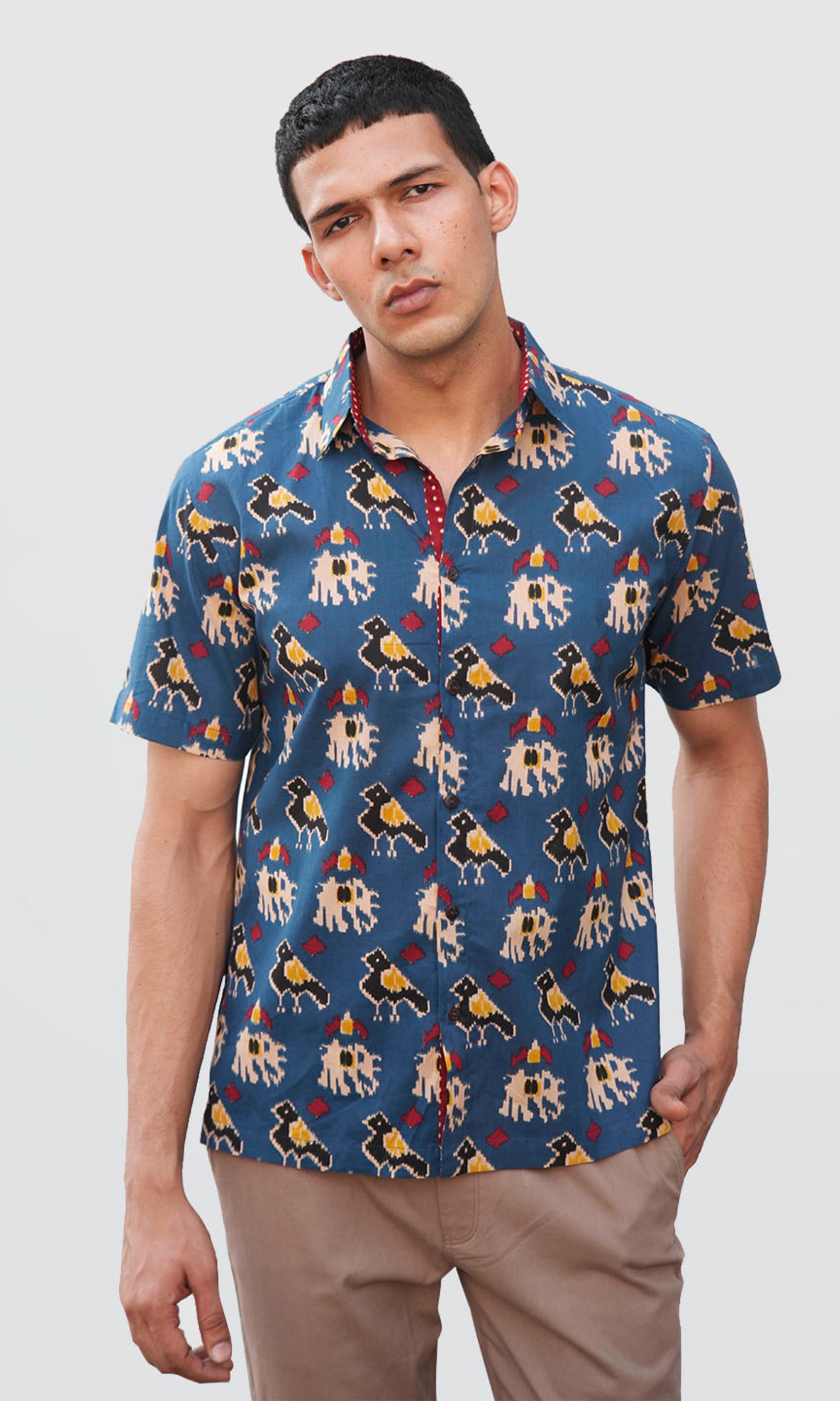 Zanzibar - Dark Blue Animal Print