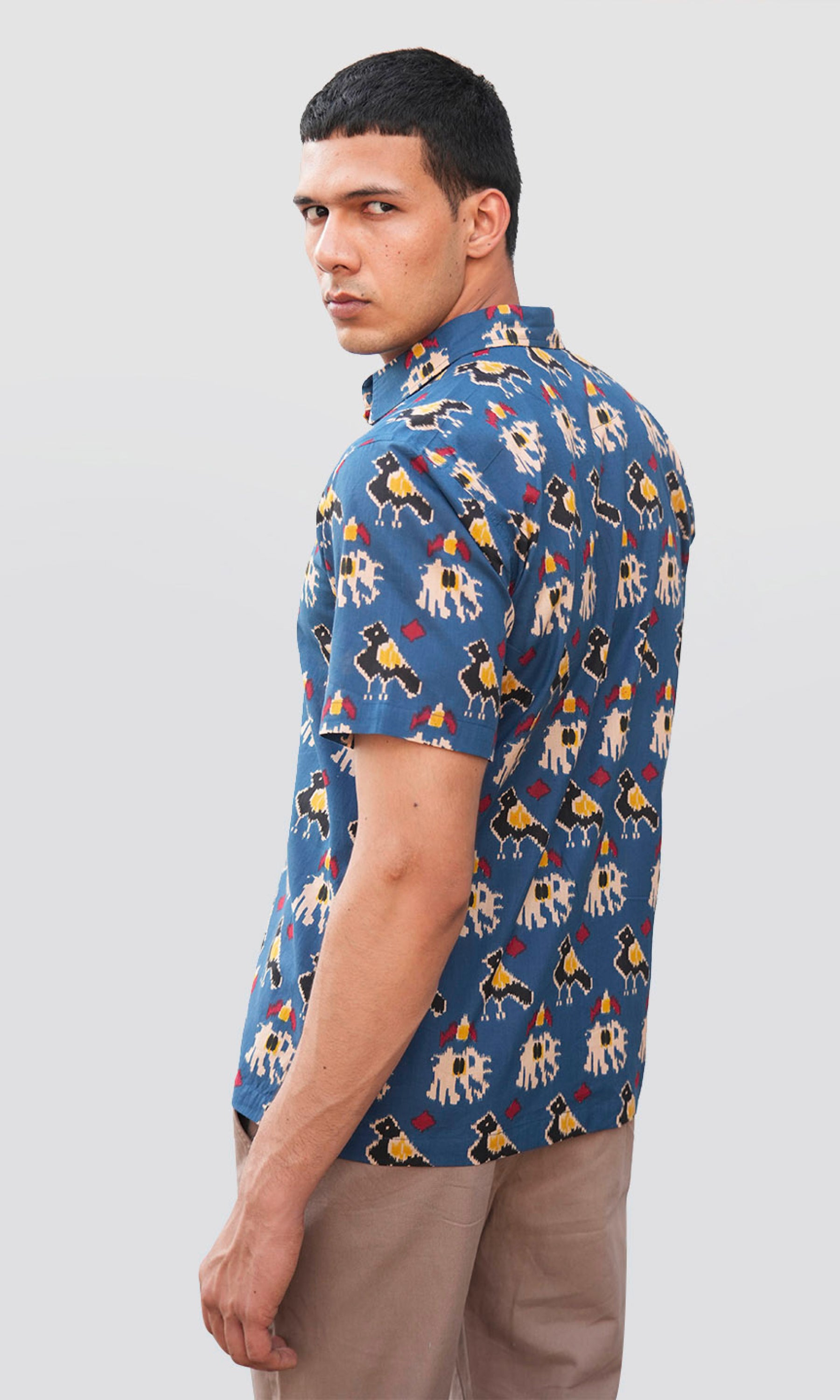 Zanzibar - Dark Blue Animal Print