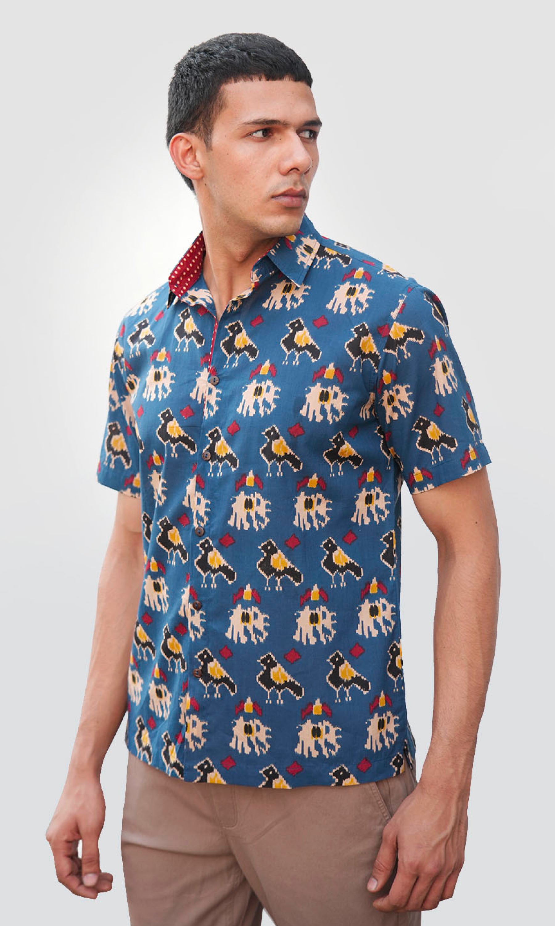 Zanzibar - Dark Blue Animal Print