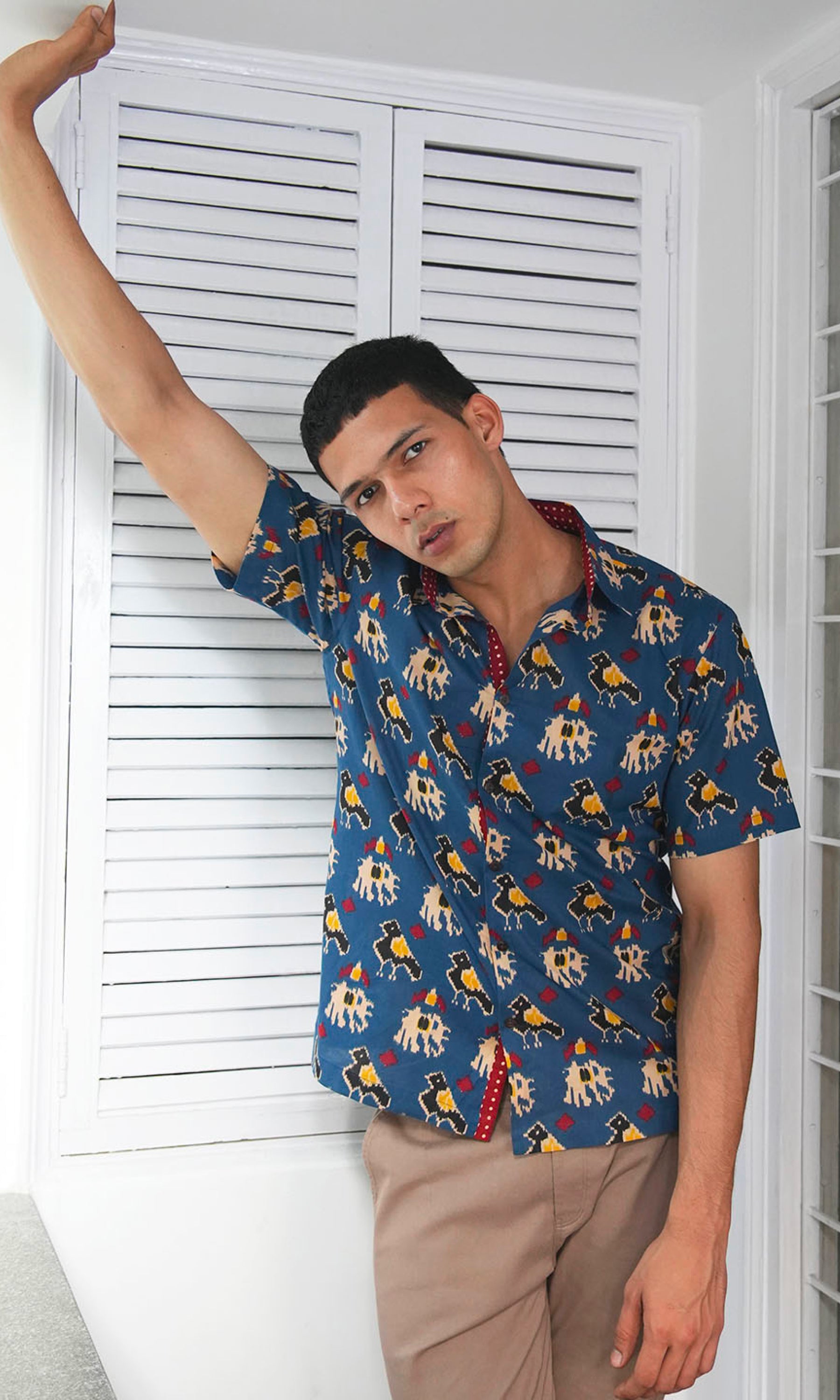 Zanzibar - Dark Blue Animal Print